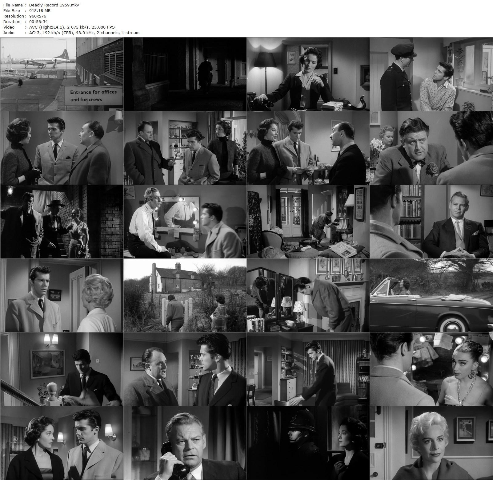 Deadly Record (1959) Lawrence Huntington, Lee Patterson, Barbara Shelley, Jane Hylton-poster