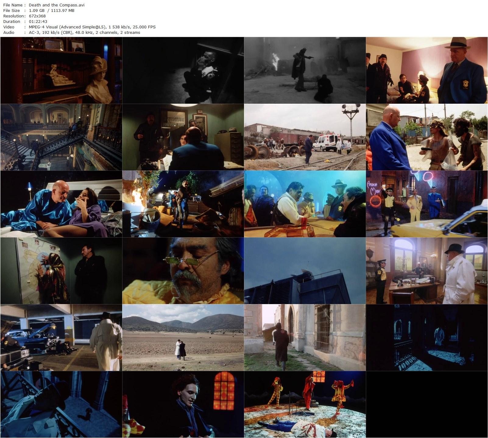 Death and the Compass (1992) Alex Cox, Peter Boyle, Miguel Sandoval, Christopher Eccleston-poster