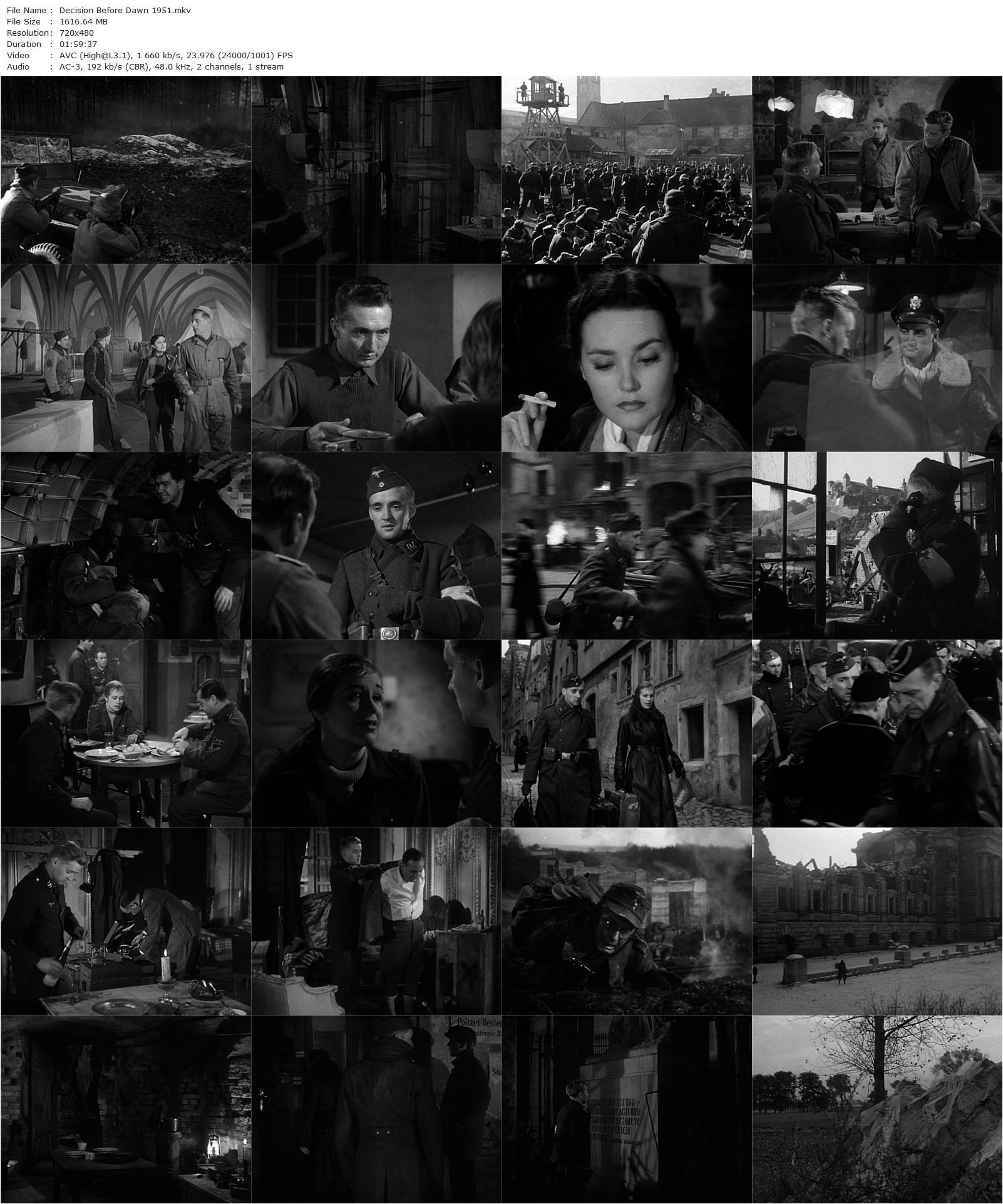 Decision Before Dawn (1951) Anatole Litvak, Richard Basehart, Gary Merrill, Oskar Werner-poster