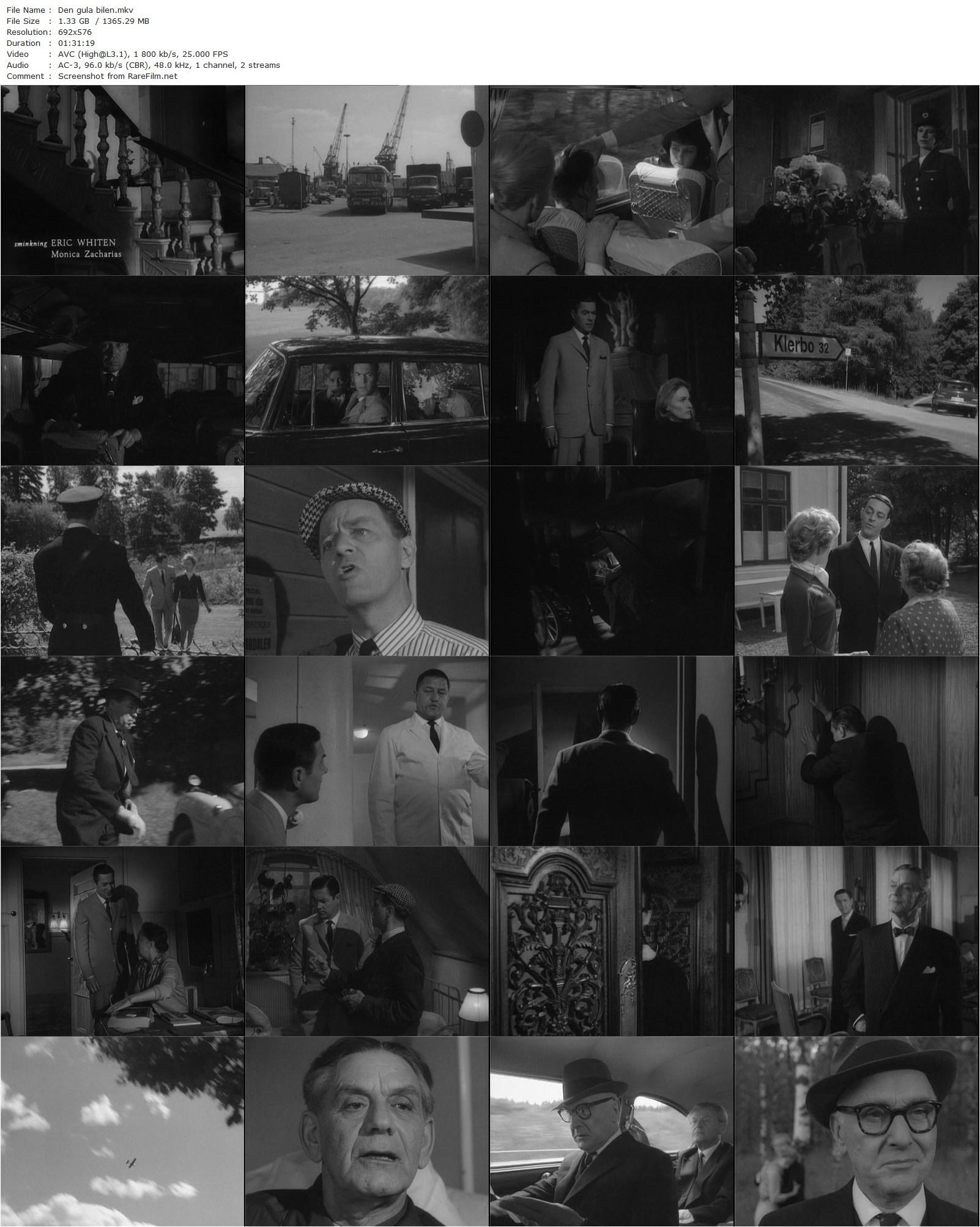 Den gula bilen (1963) Arne Mattsson, Karl-Arne Holmsten, Ulla Strömstedt, Nils Hallberg-poster