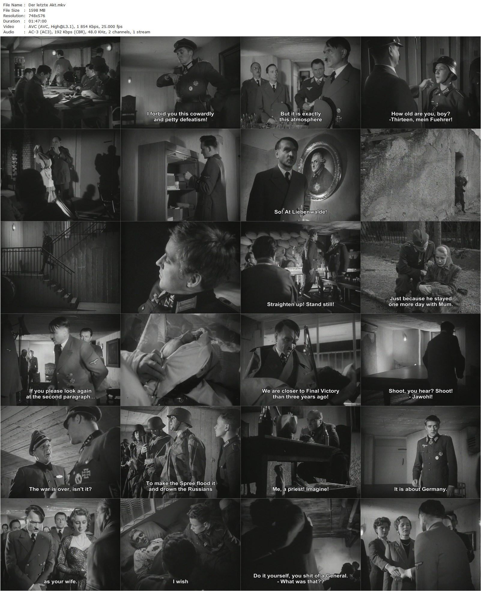 Hitler: The Last Ten Days (1955) Georg Wilhelm Pabst, Albin Skoda, Oskar Werner, Lotte Tobisch-poster