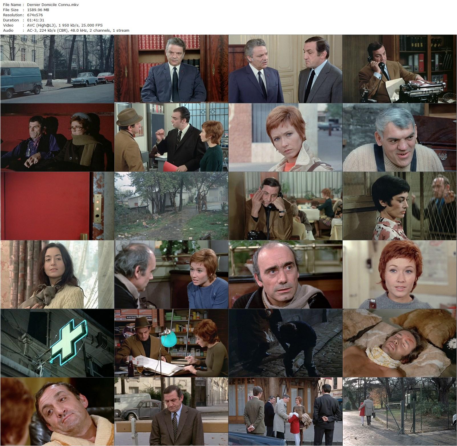 Last Known Address AKA Dernier domicile connu (1970) José Giovanni, Lino Ventura, Marlène Jobert, Michel Constantin-poster