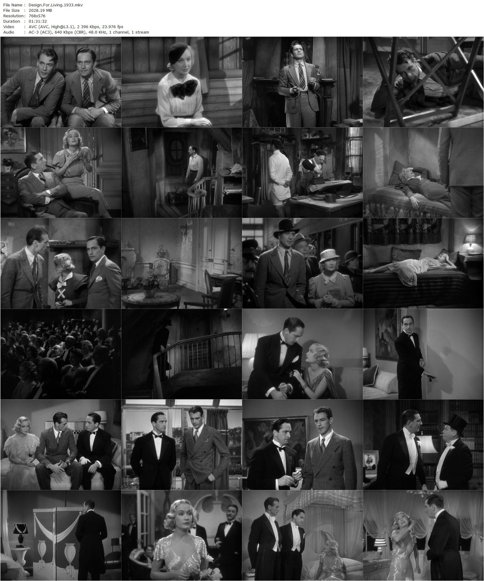 Design for Living (1933) Ernst Lubitsch, Fredric March, Gary Cooper, Miriam Hopkins-poster