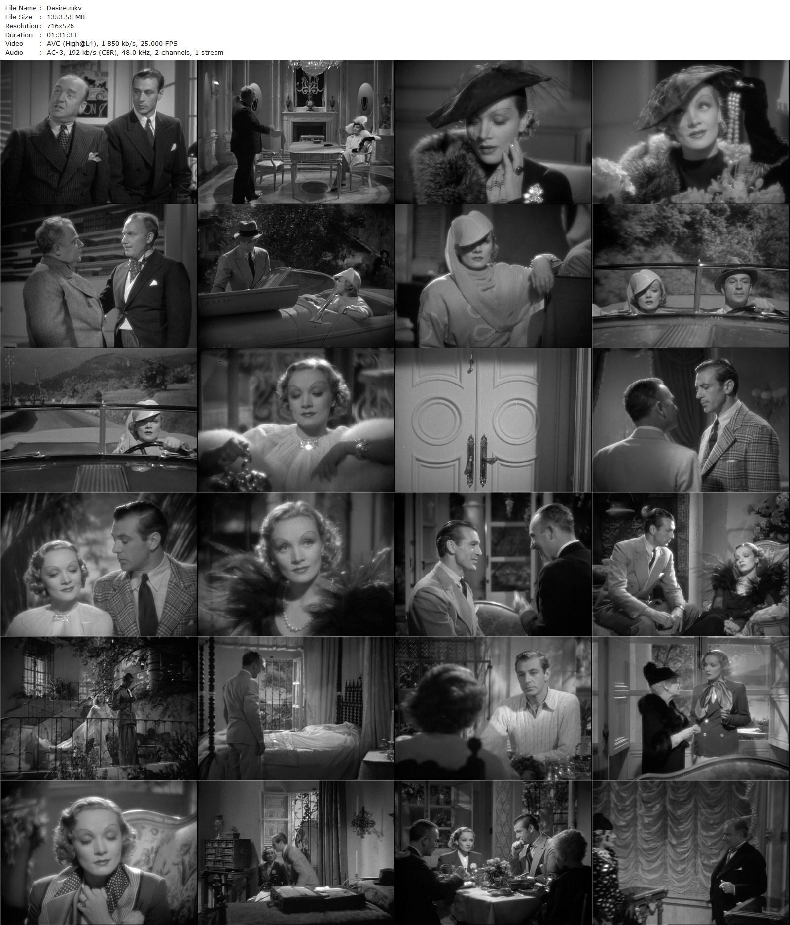 Desire (1936) Frank Borzage, Marlene Dietrich, Gary Cooper, John Halliday-poster