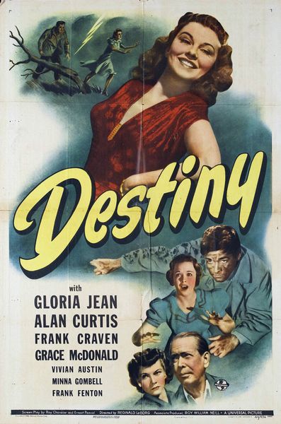 Destiny (1944) Reginald Le Borg, Gloria Jean, Alan Curtis, Frank Craven