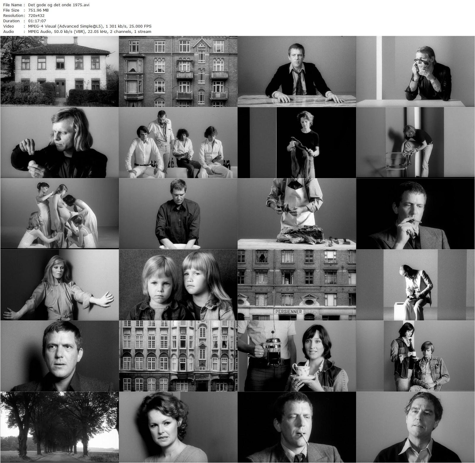 Good and Evil AKA Det gode og det onde (1975) Jørgen Leth, Claus Nissen, Ulla Gottlieb, Holger Juul Hansen-poster