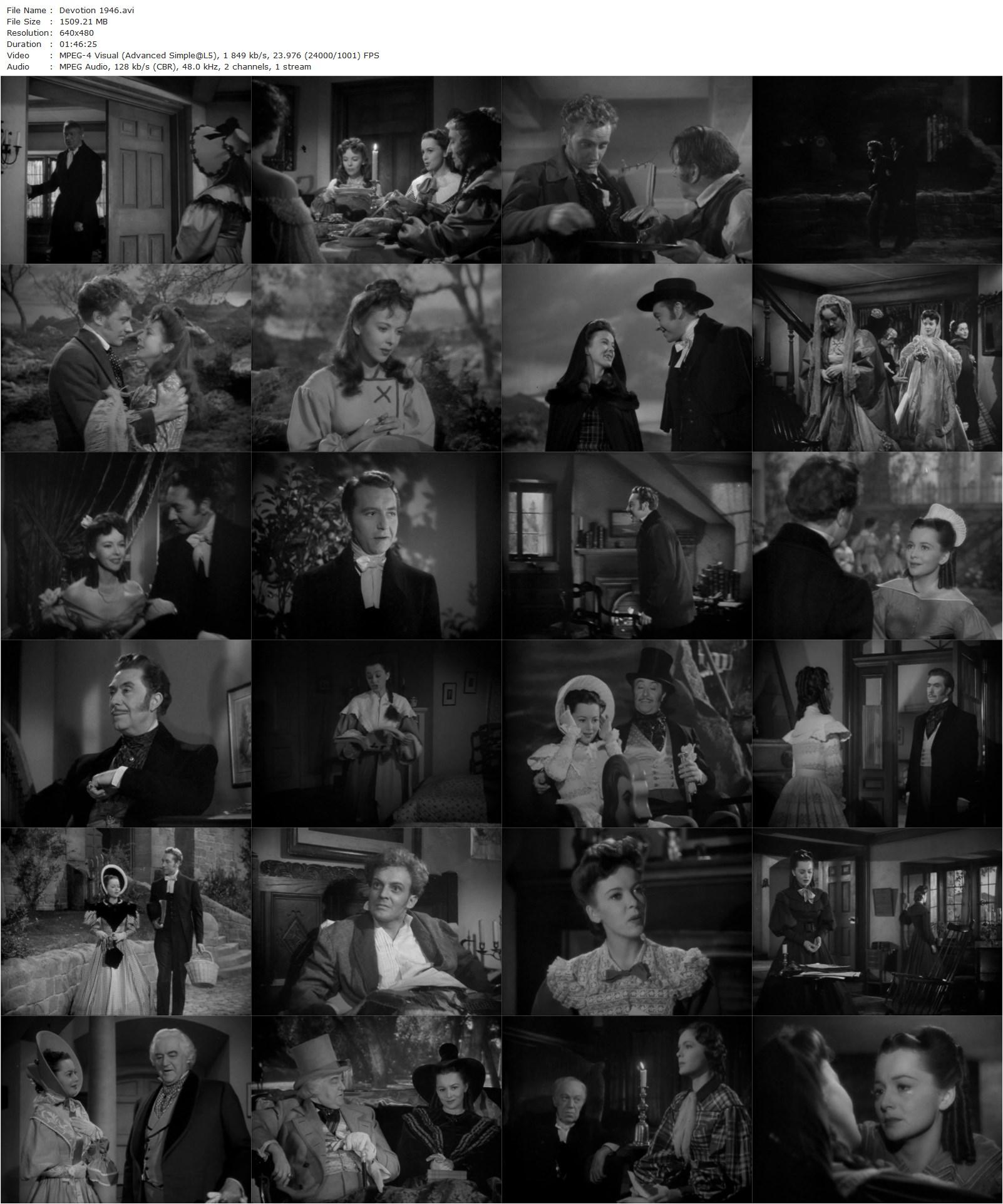 Devotion (1946) Curtis Bernhardt, Olivia de Havilland, Ida Lupino, Paul Henreid-poster