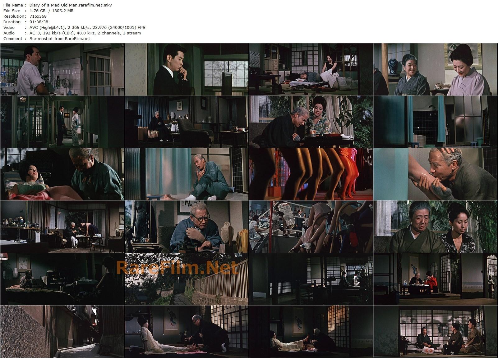 Diary of a Mad Old Man / Fûten Rôjin nikki (1962) Keigo Kimura, Sô Yamamura, Ayako Wakao, Keizô Kawasaki-poster