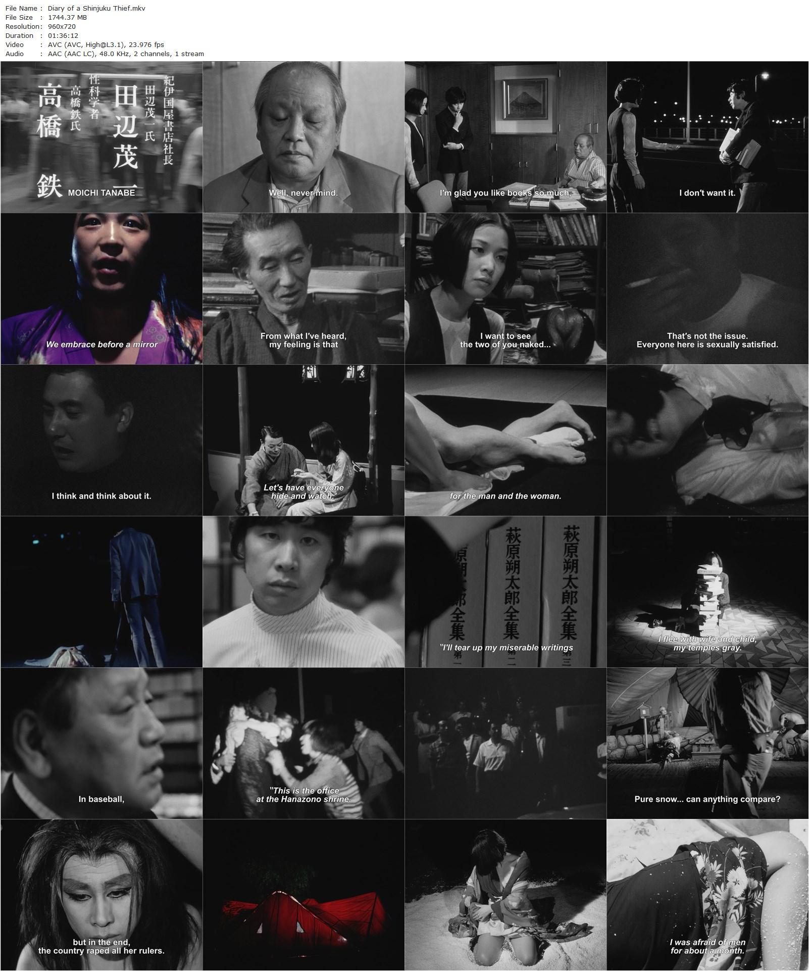 Diary of a Shinjuku Thief (1969) Nagisa Ôshima, Tadanori Yokoo, Rie Yokoyama, Moichi Tanabe-poster