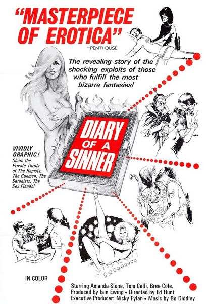 Diary of a Sinner (1974) Ed Hunt, Iain Ewing, Tom Celli, Amanda Slone, Drama, Erotic