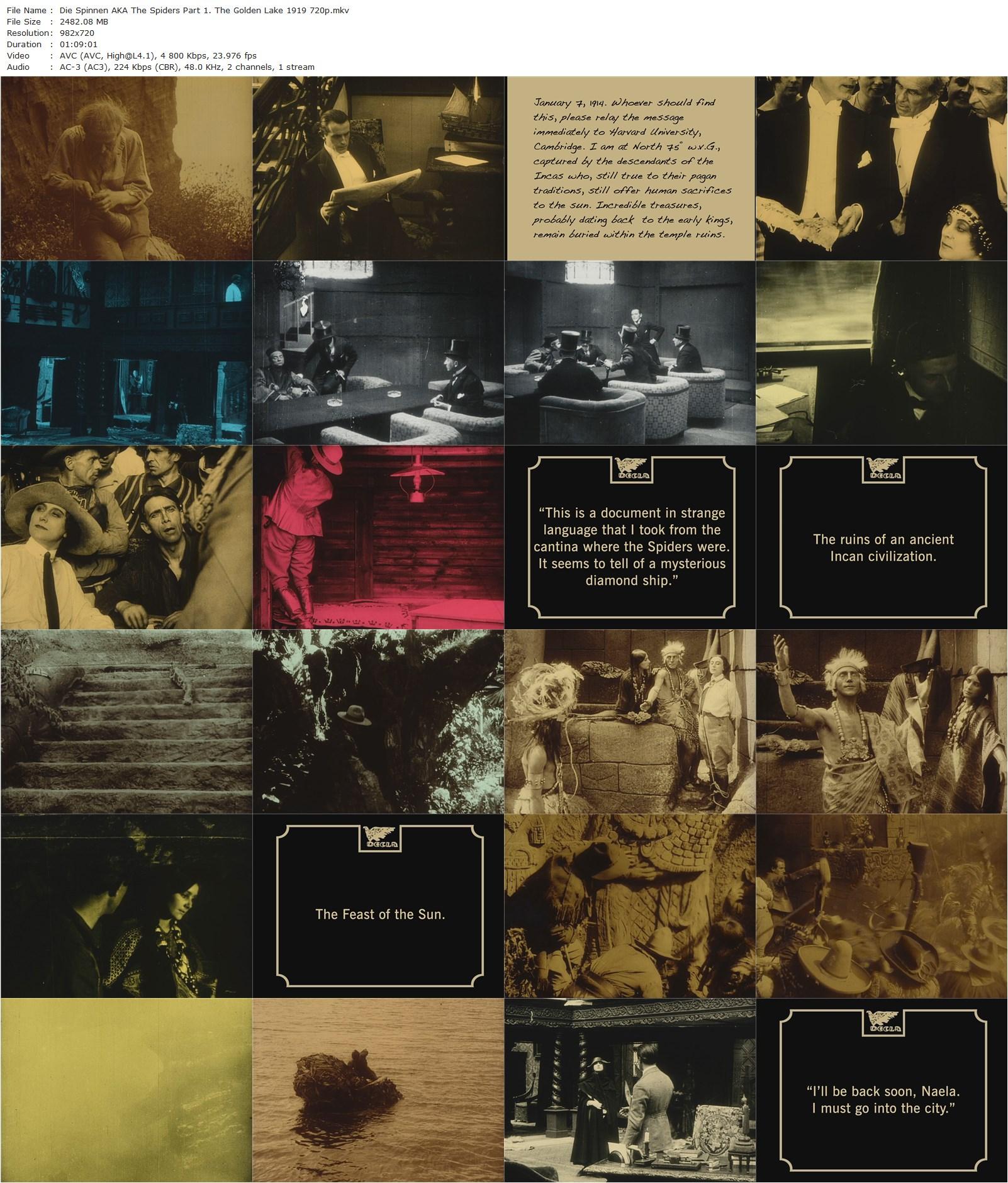 The Spiders, Part 1: The Golden Lake (1919) Fritz Lang, Carl de Vogt, Ressel Orla, Georg John-poster