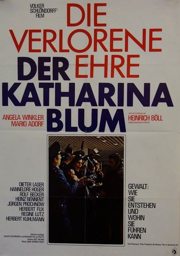 The Lost Honor of Katharina Blum AKA Die verlorene Ehre der Katharina Blum (1975) Volker Schlöndorff, Margarethe von Trotta, Angela Winkler, Mario Adorf, Dieter Laser