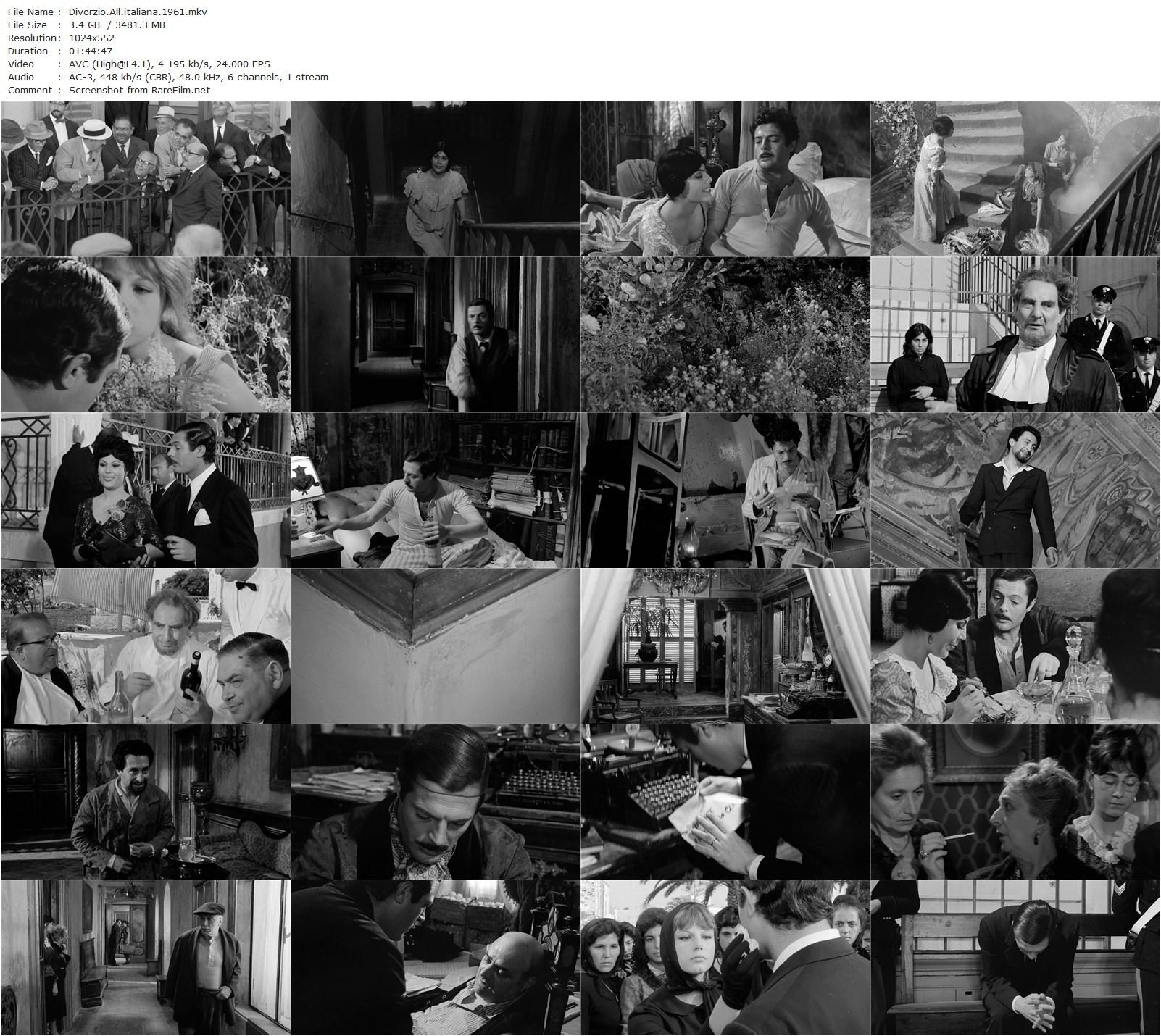 Divorce Italian Style / Divorzio all’italiana (1961) Pietro Germi, Marcello Mastroianni, Daniela Rocca, Stefania Sandrelli-poster