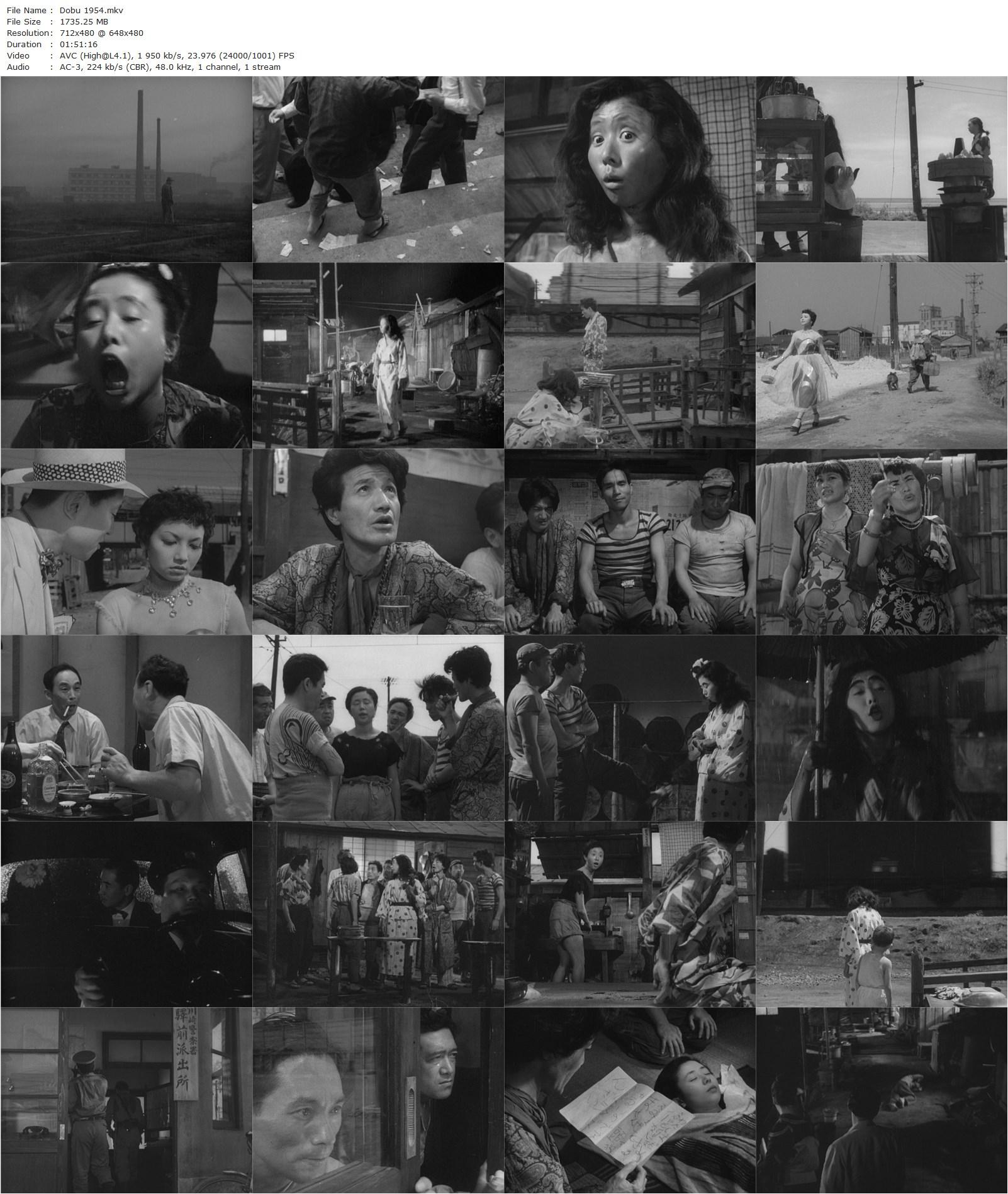 Ditch AKA Dobu (1954) Kaneto Shindô, Nobuko Otowa, Taiji Tonoyama, Jûkichi Uno-poster