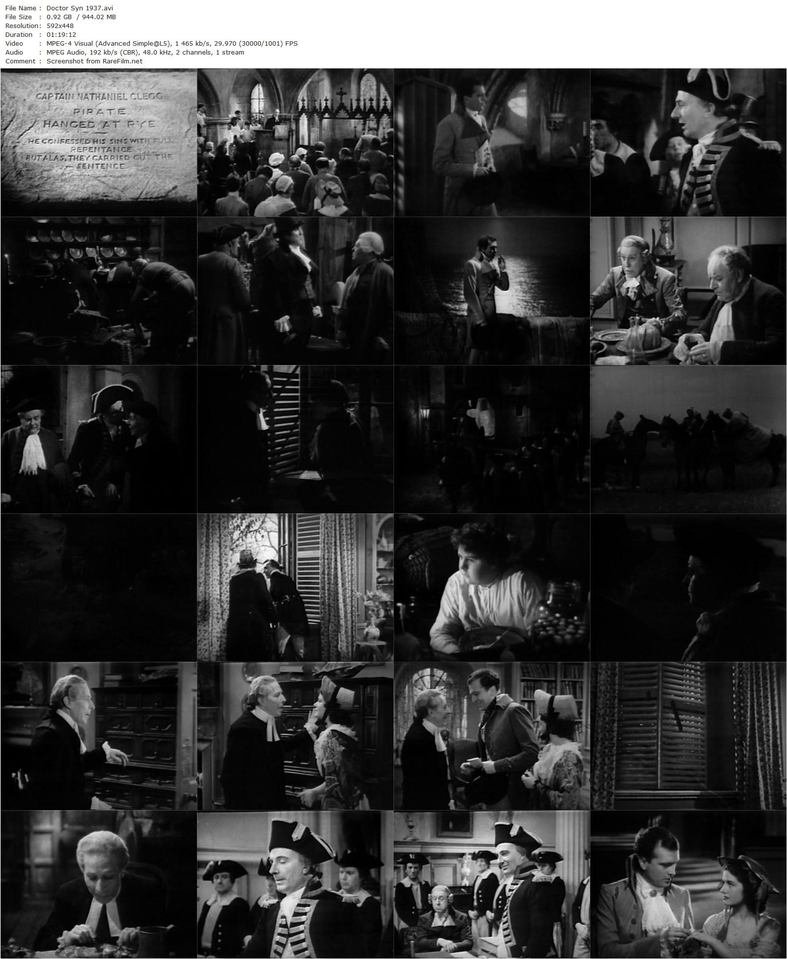 Doctor Syn (1937) Roy William Neill, George Arliss, Margaret Lockwood, John Loder-poster