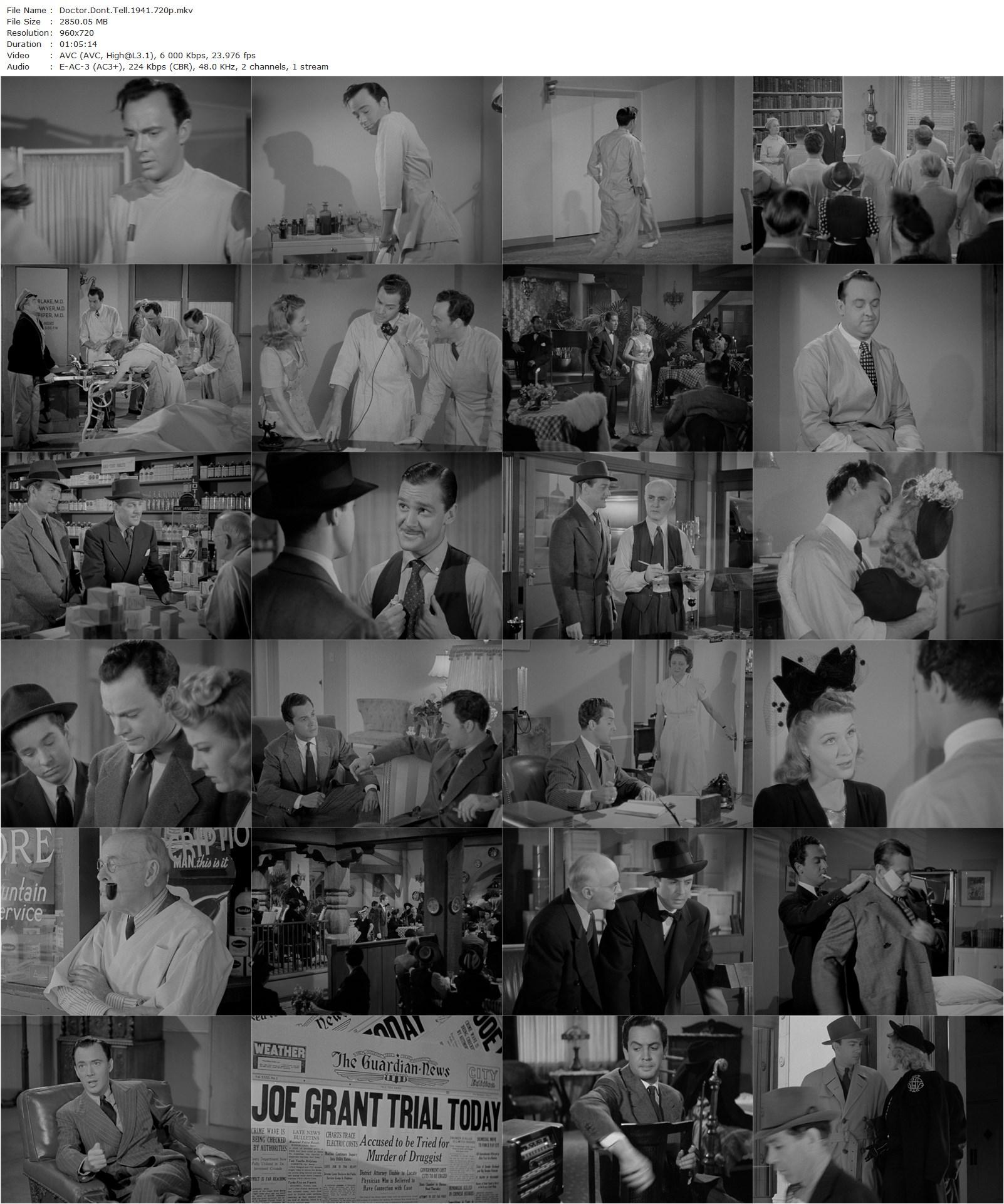 Doctors Don’t Tell (1941) Jacques Tourneur, John Beal, Florence Rice, Edward Norris-poster