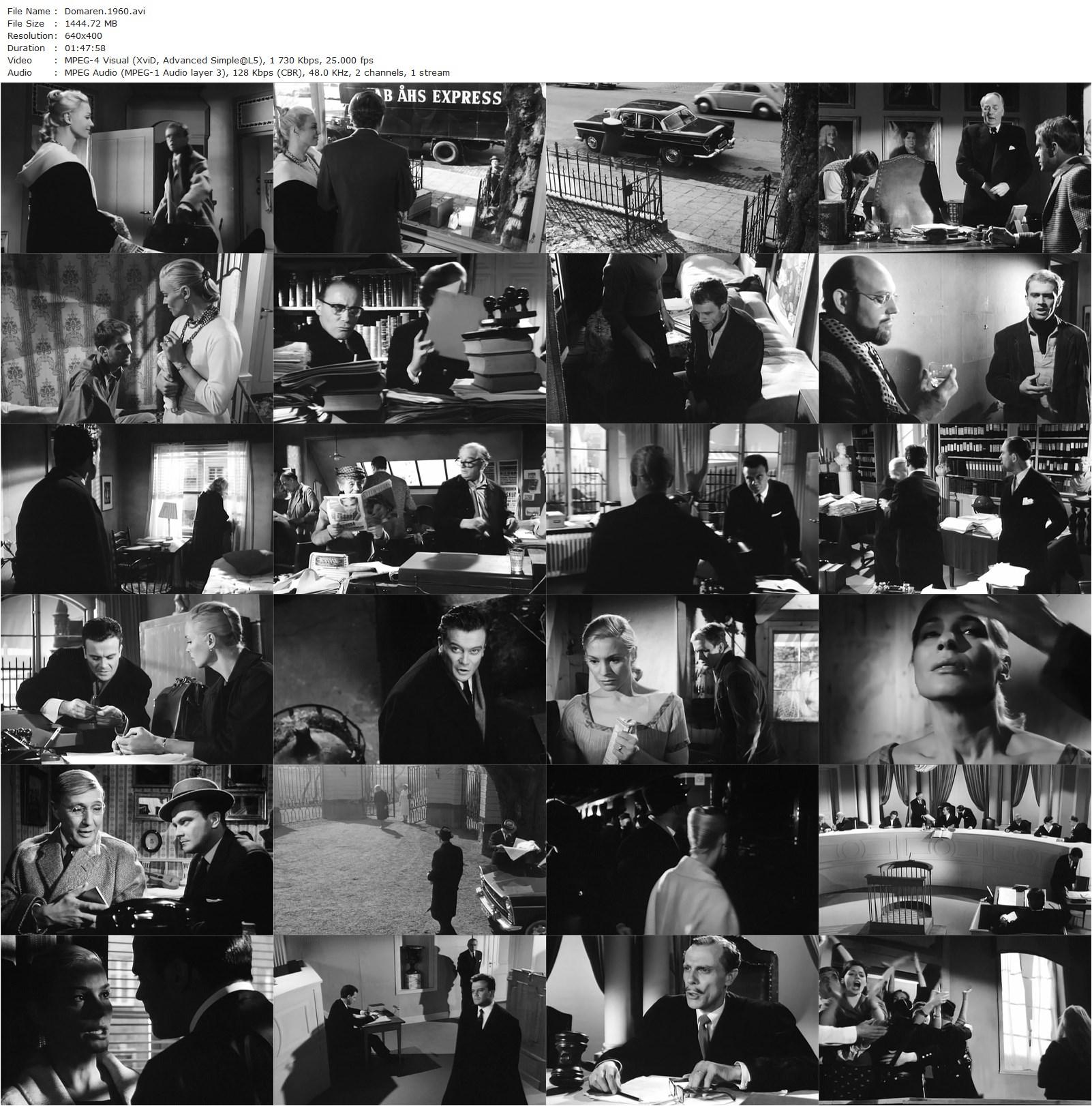 The Judge / Domaren (1960) Alf Sjöberg-poster