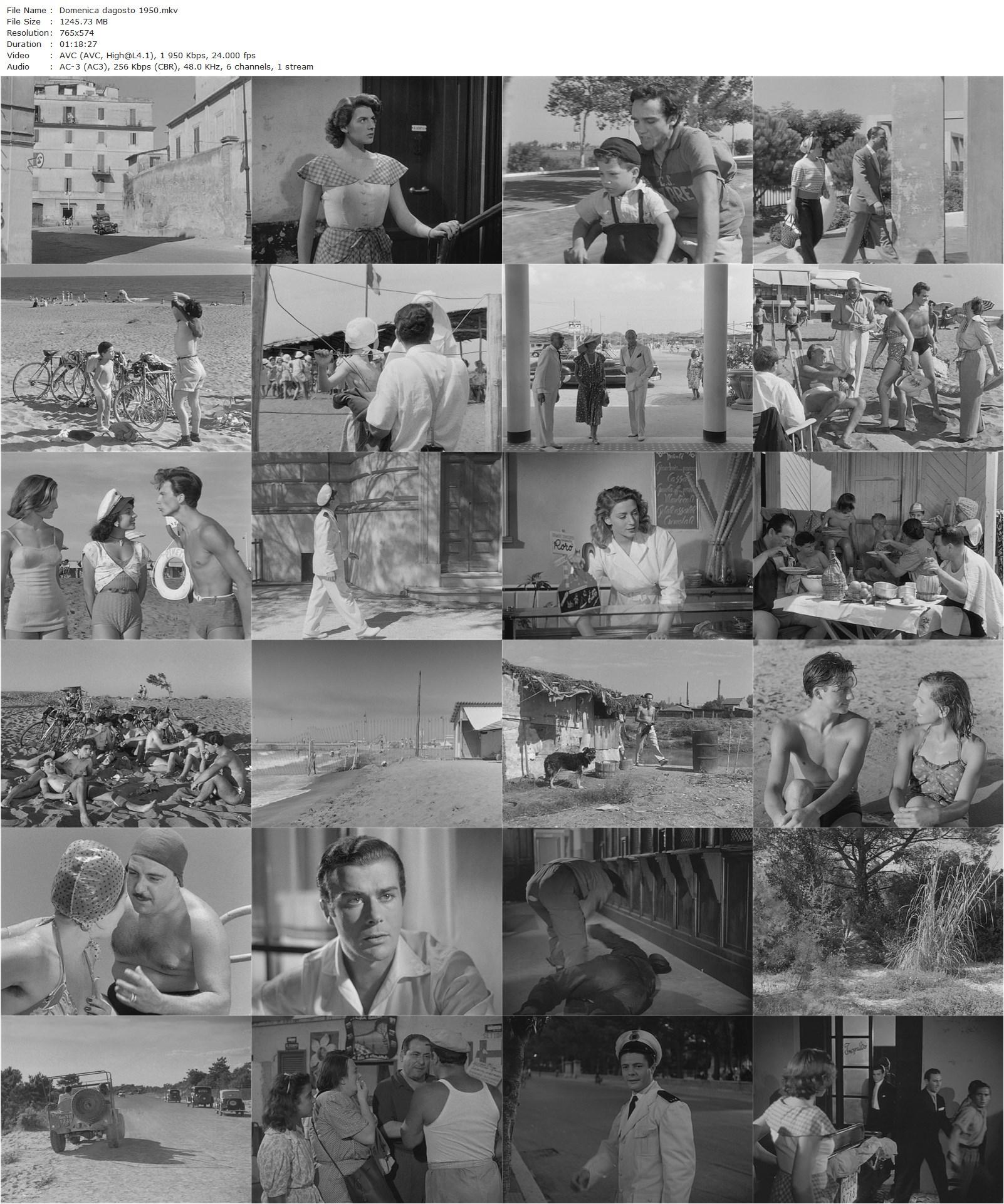 Sunday in August (1950) Luciano Emmer, Anna Baldini, Vera Carmi, Emilio Cigoli-poster