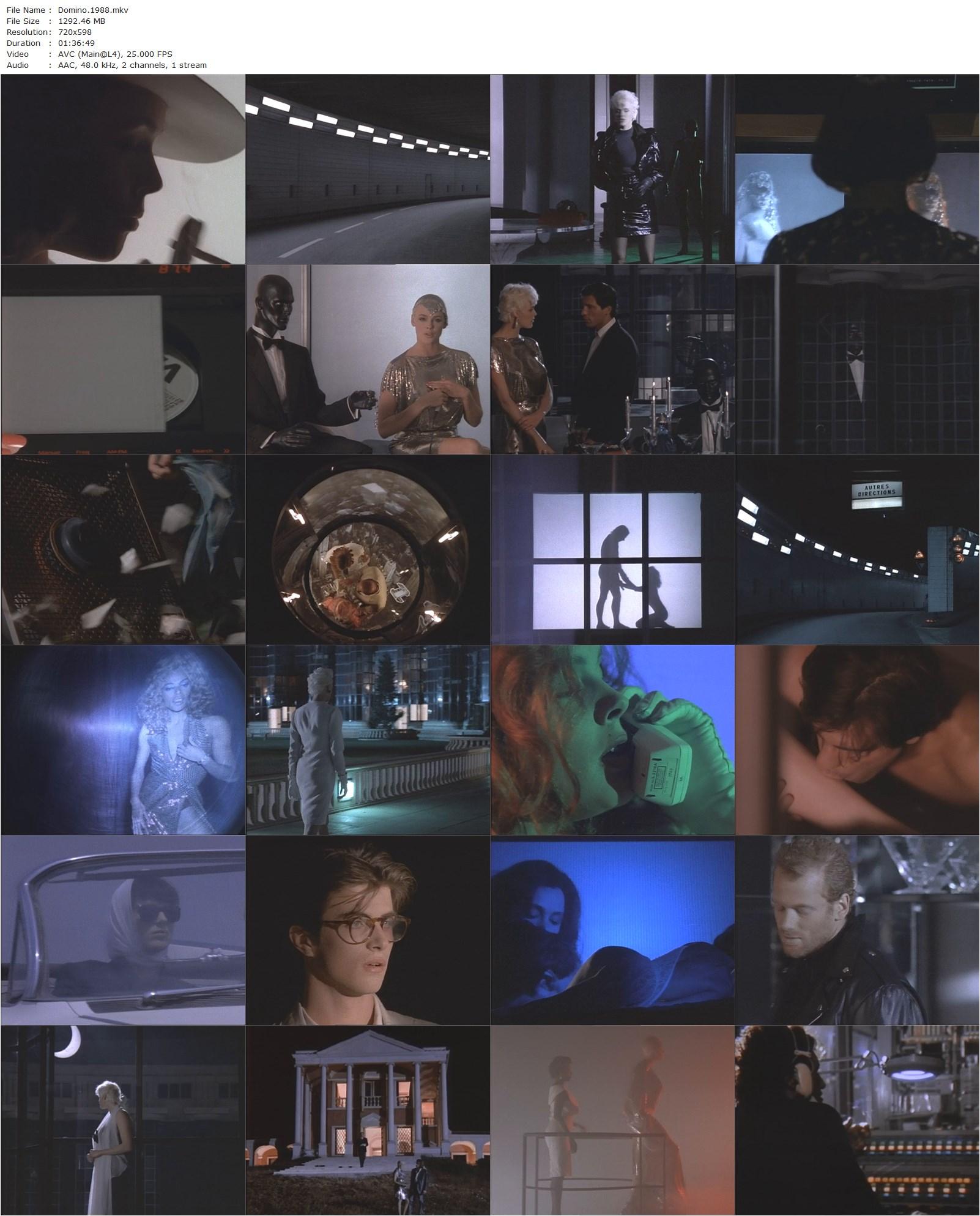 Domino (1988) Ivana Massetti, Brigitte Nielsen, Tomas Arana, Kim Rossi Stuart-poster