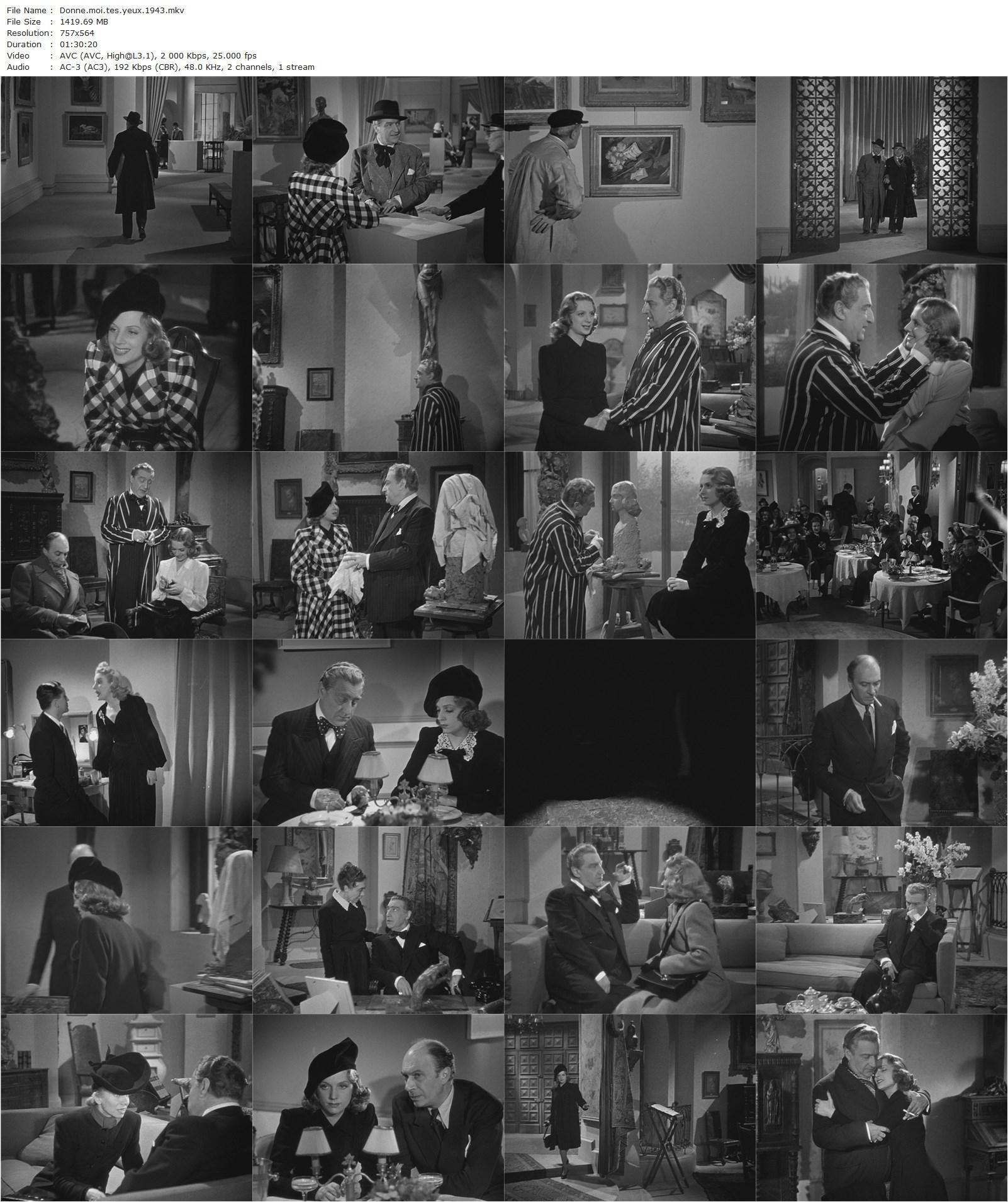 Donne-moi tes yeux (1943) Sacha Guitry, Geneviève Guitry, Aimé Clariond-poster