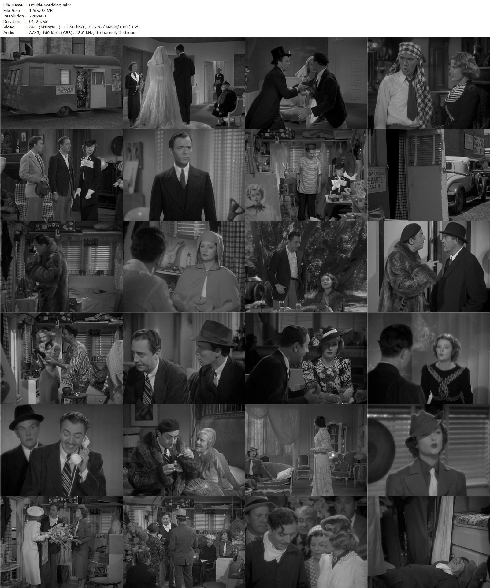 Double Wedding (1937) Richard Thorpe, William Powell, Myrna Loy, Florence Rice-poster