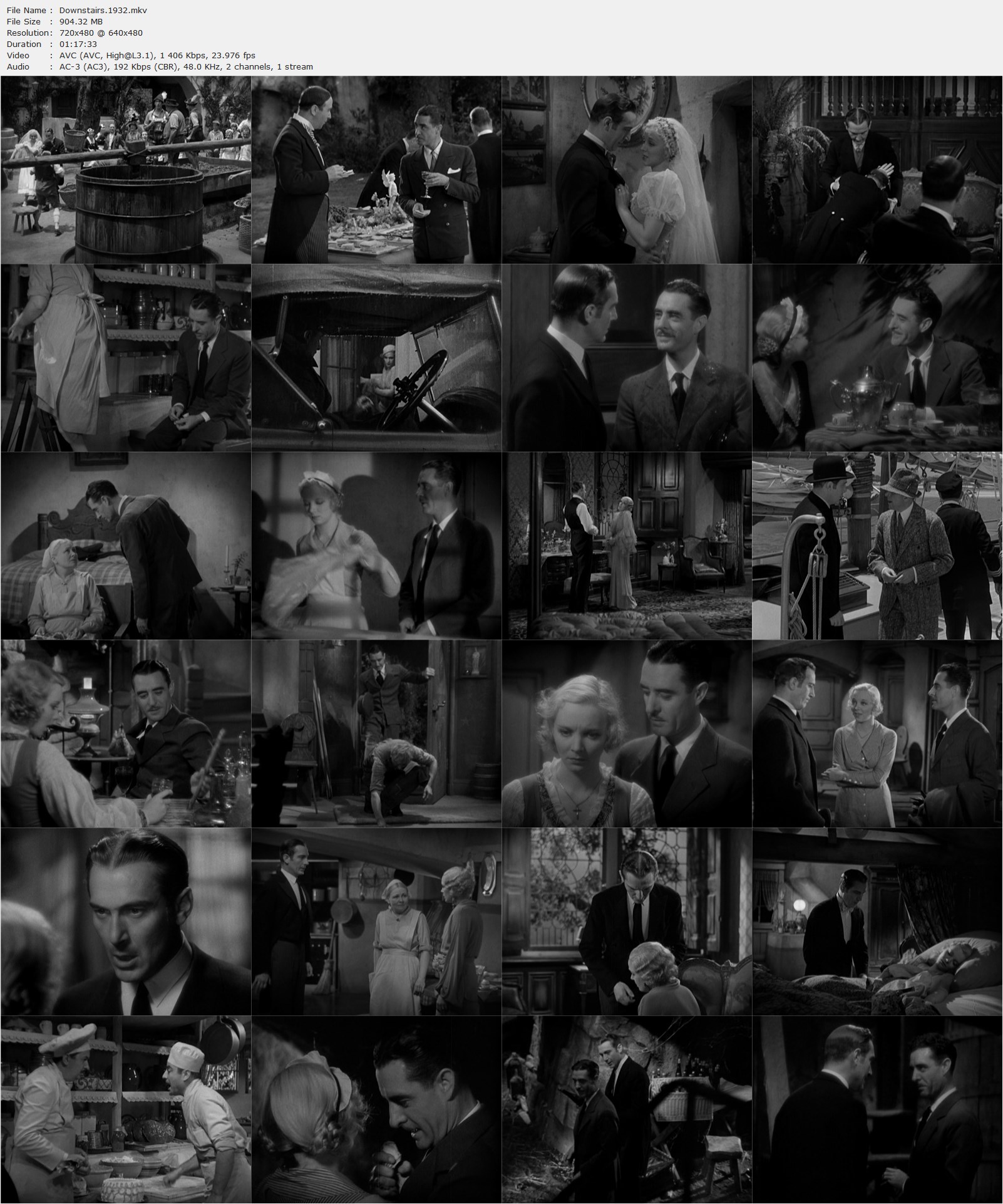 Downstairs (1932) Monta Bell, John Gilbert, Paul Lukas, Virginia Bruce, Drama, Romance-poster