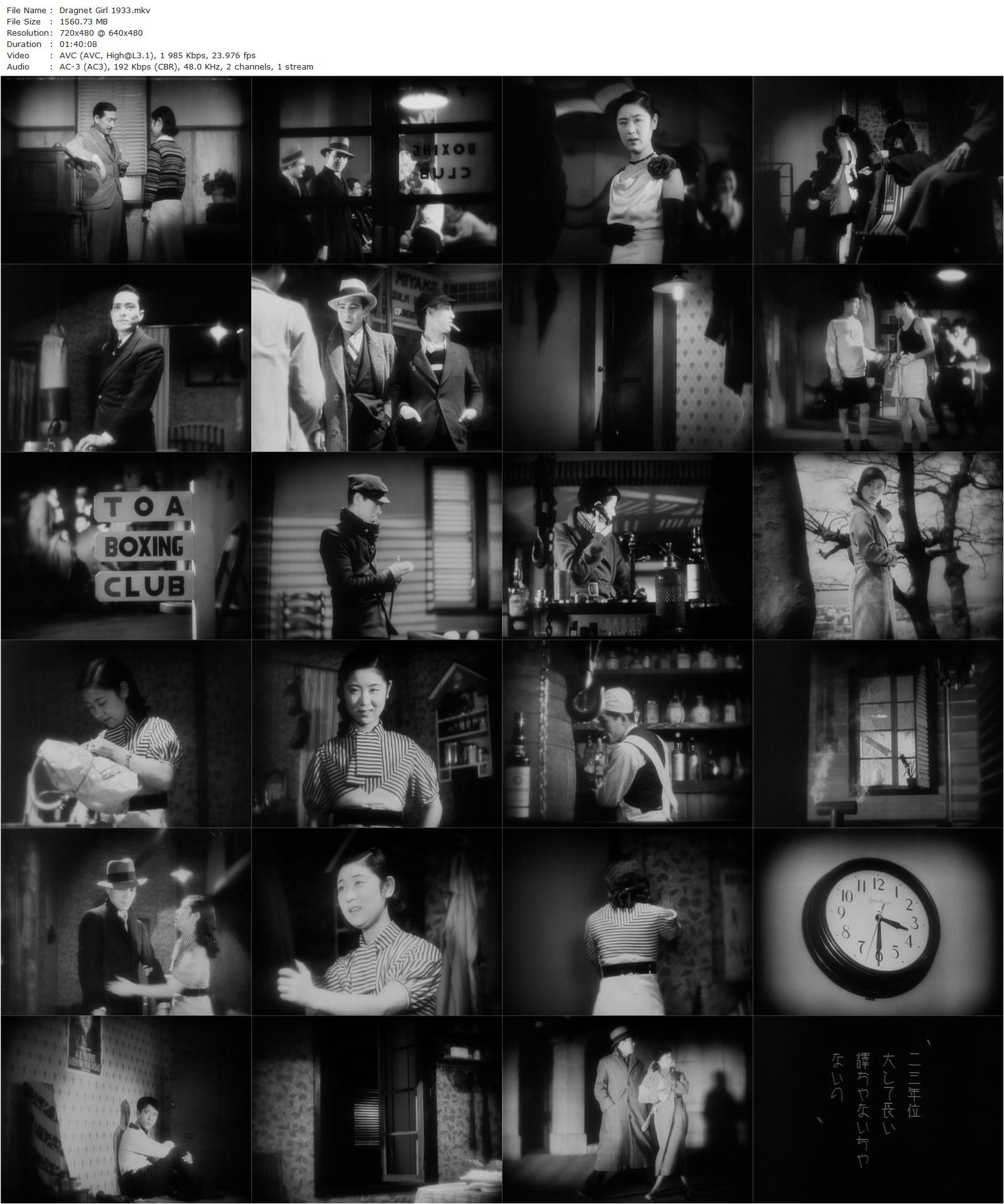 Dragnet Girl (1933) Yasujirô Ozu, Kinuyo Tanaka, Jôji Oka, Sumiko Mizukubo-poster