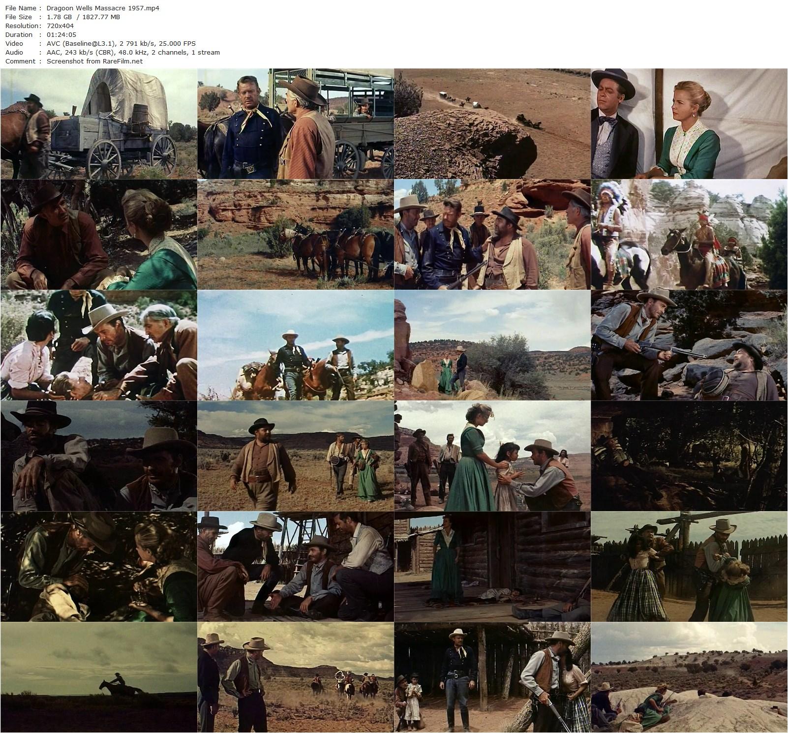 Dragoon Wells Massacre (1957) Harold D. Schuster, Barry Sullivan, Dennis O’Keefe, Mona Freeman-poster