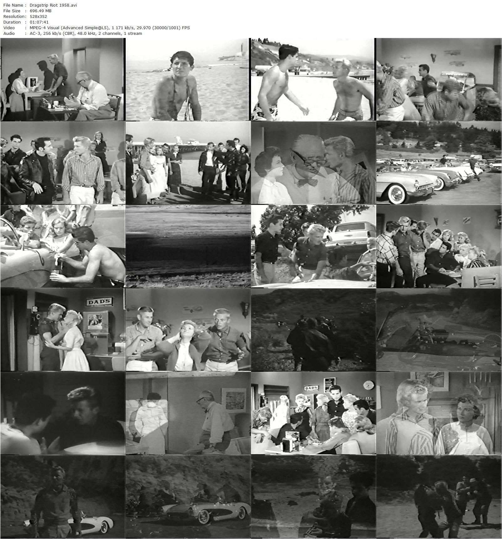 Dragstrip Riot (1958) David Bradley, Yvonne Lime, Gary Clarke, Fay Wray-poster