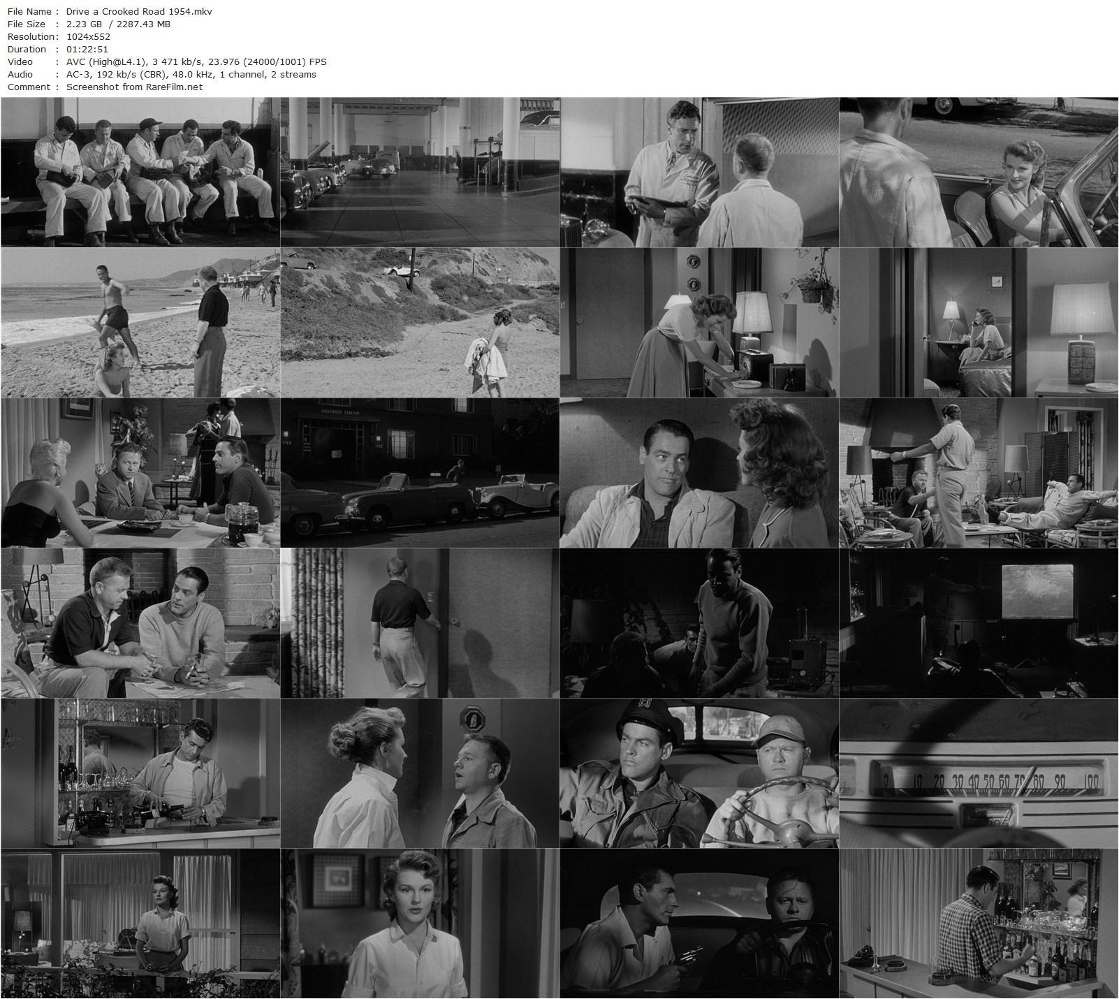 Drive a Crooked Road (1954) Richard Quine, Mickey Rooney-poster