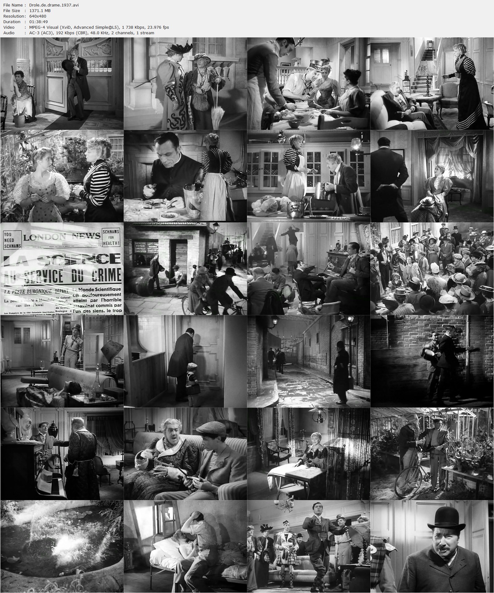 Bizarre, Bizarre (1937) Marcel Carné, Louis Jouvet, Françoise Rosay, Michel Simon, Comedy-poster