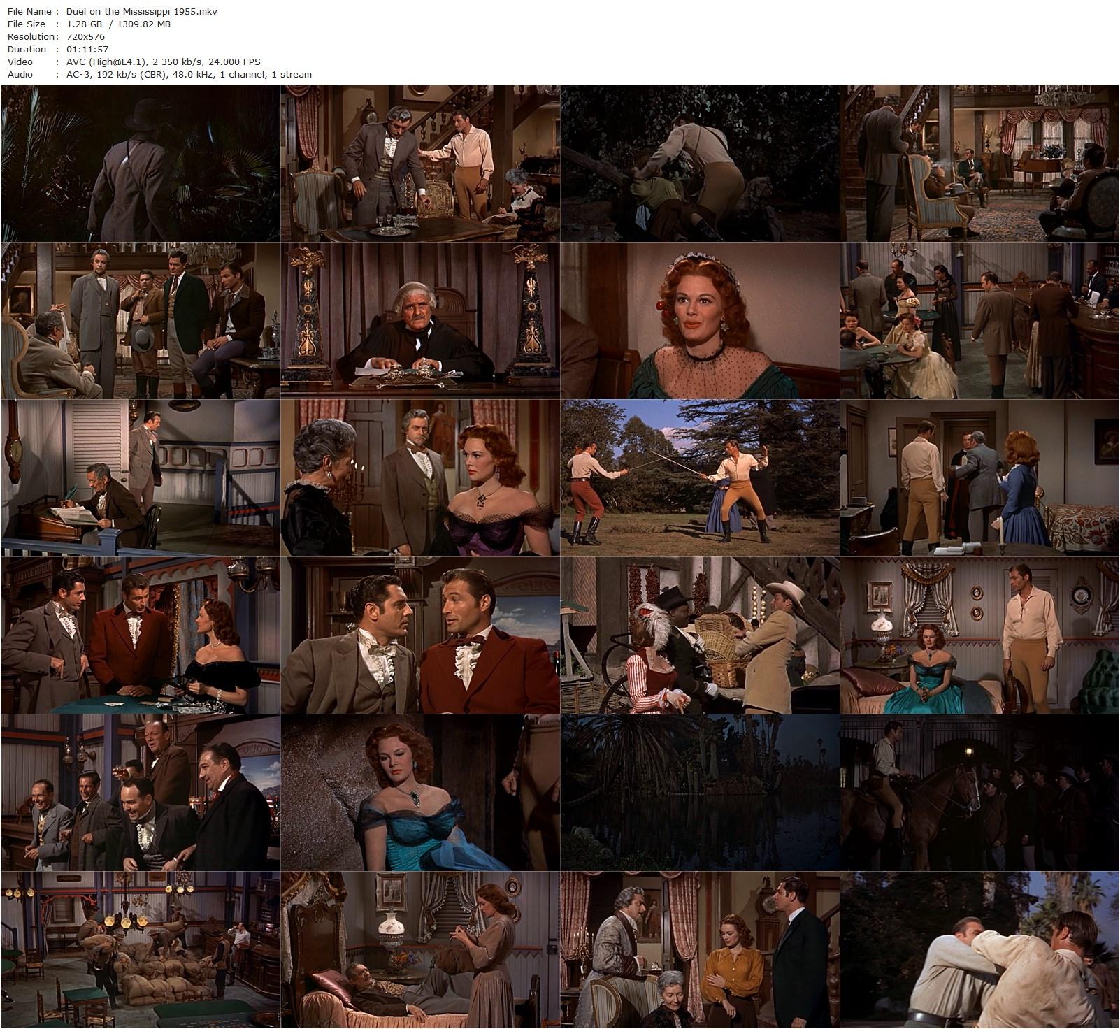 Duel on the Mississippi (1955) William Castle, Lex Barker, Patricia Medina, Warren Stevens-poster