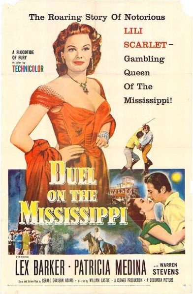 Duel on the Mississippi (1955) William Castle, Lex Barker, Patricia Medina, Warren Stevens