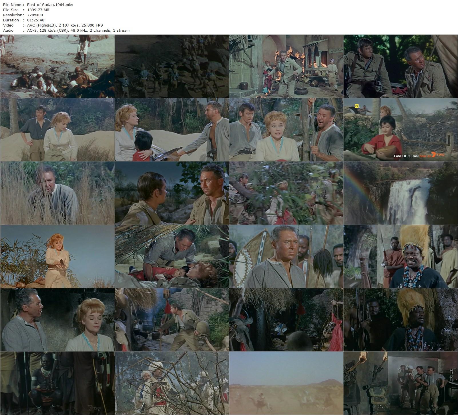 East of Sudan (1964) Nathan Juran, Anthony Quayle, Sylvia Syms, Derek Fowlds-poster