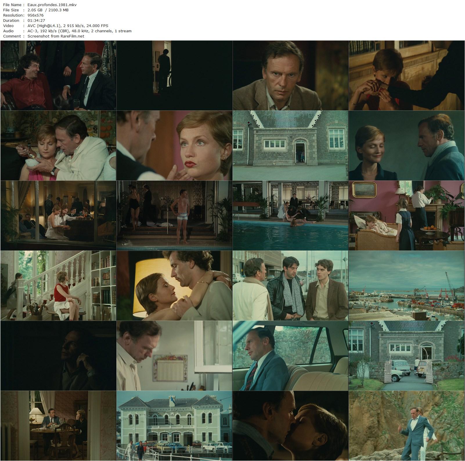 Deep Water (1981) Michel Deville, Isabelle Huppert, Jean-Louis Trintignant, Sandrine Kljajic-poster