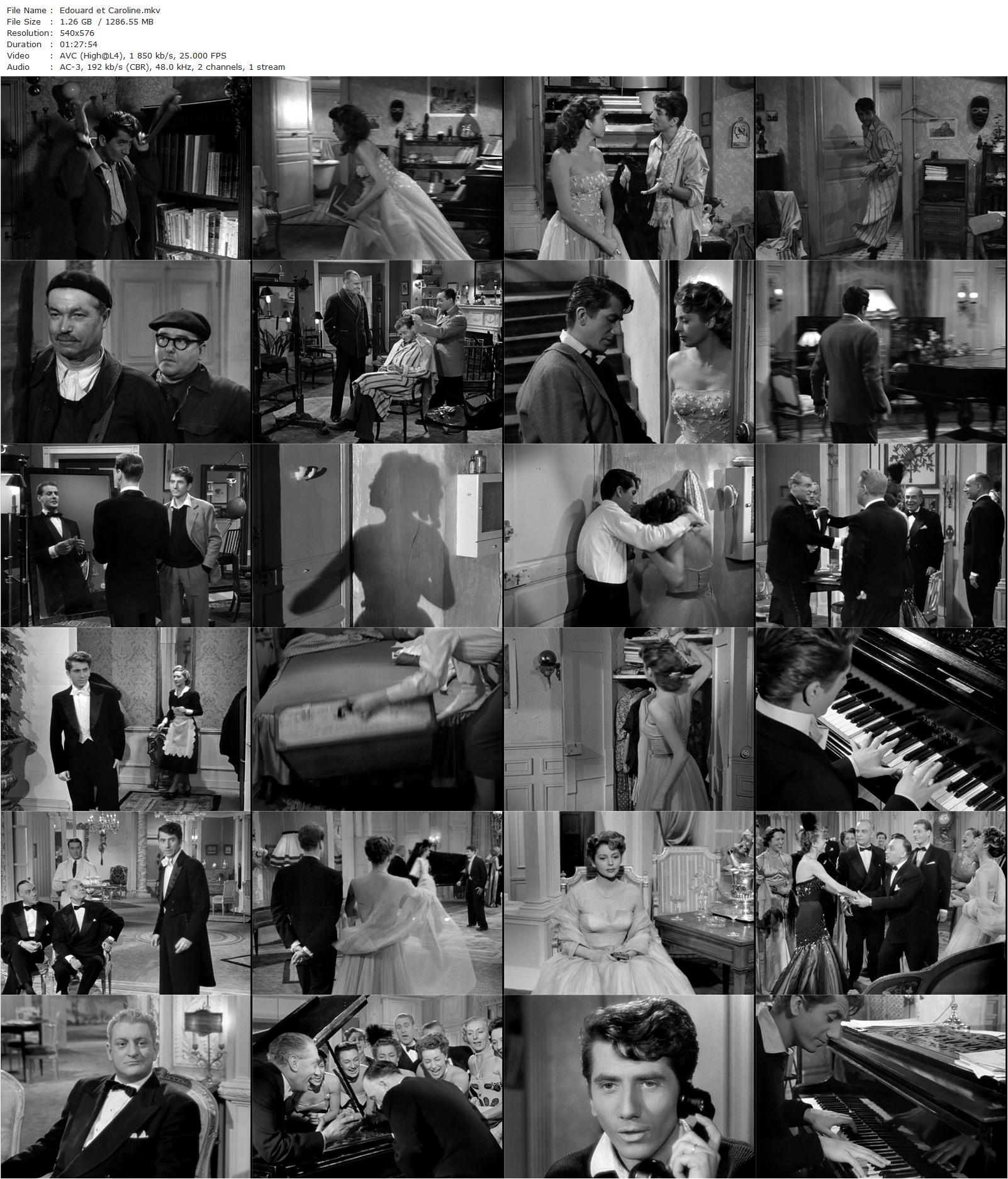 Edward and Caroline / Édouard et Caroline (1951) Jacques Becker, Daniel Gélin, Anne Vernon, Elina Labourdette-poster