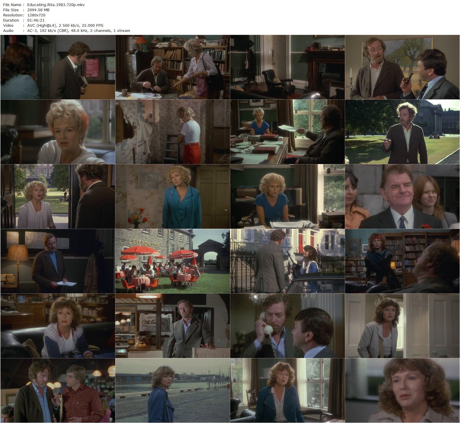 Educating Rita (1983) Lewis Gilbert, Michael Caine, Julie Walters, Michael Williams-poster