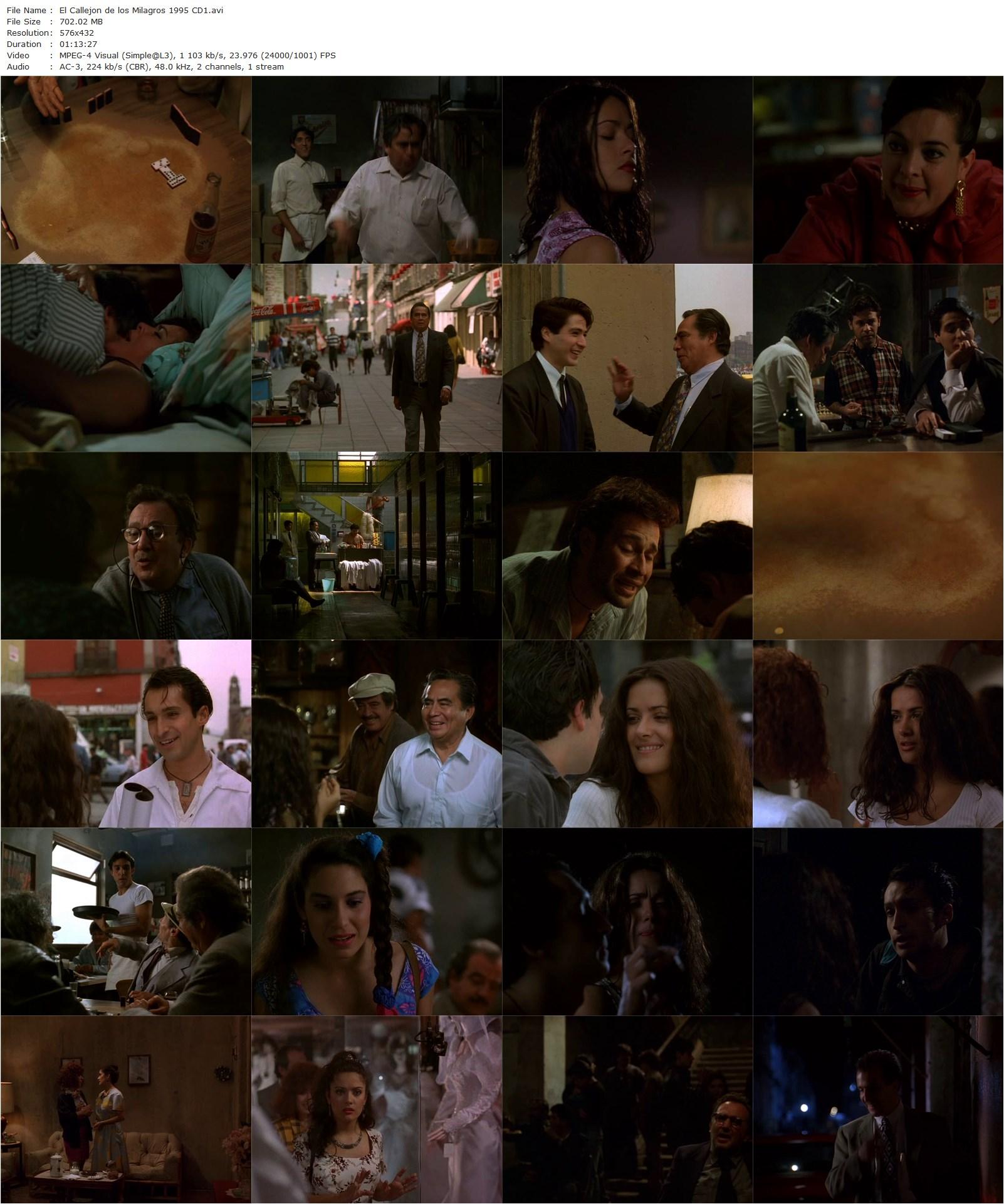 El Callejón de los Milagros / Midaq Alley (1995) Jorge Fons, Ernesto Gomez Cruz, Maria Rojo, Salma Hayek-poster