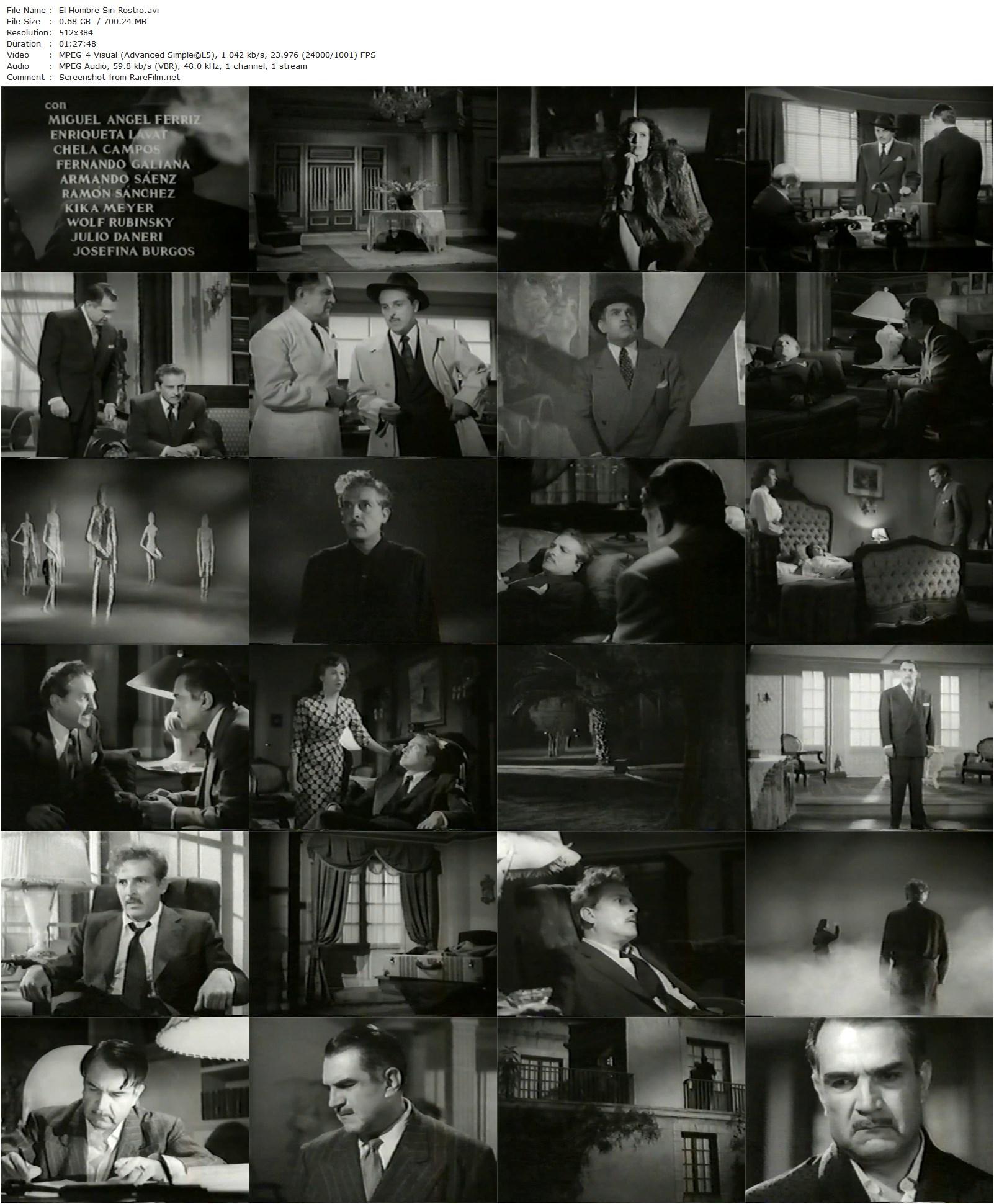 The Man Without a Face / El hombre sin rostro (1950) Juan Bustillo Oro, Arturo de Córdova, Carmen Molina, Miguel Ángel Ferriz-poster