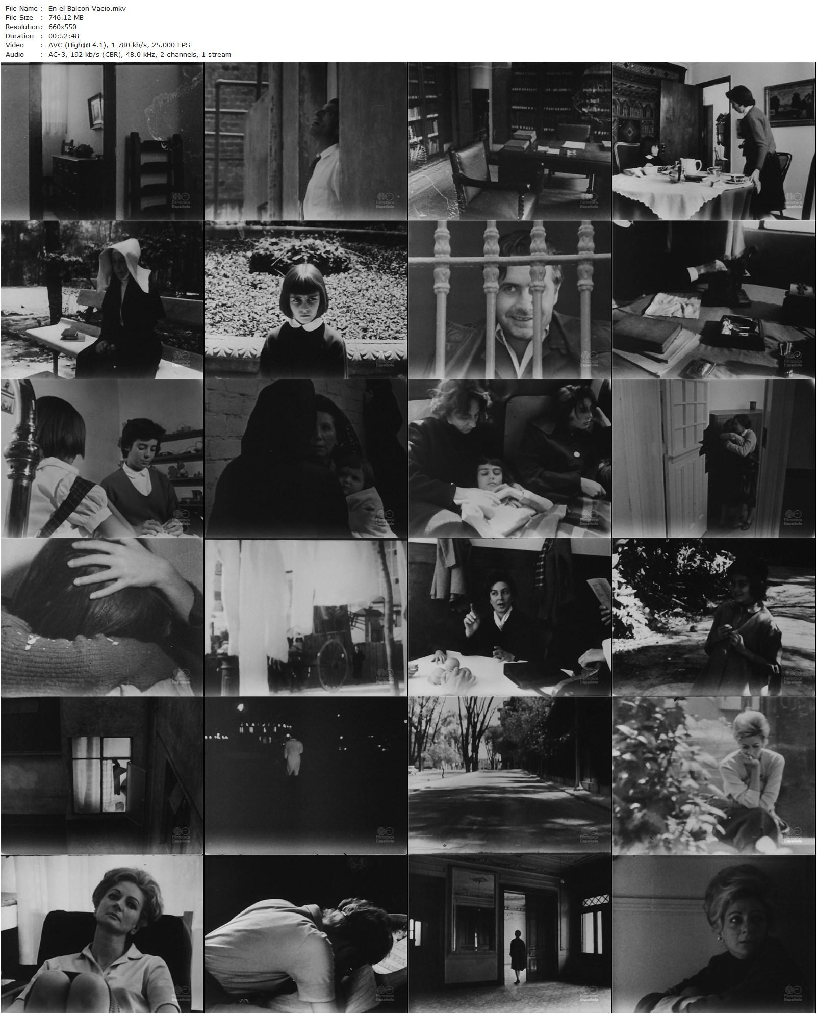 On The Empty Balcony / En el balcón vacío (1961) Jomí García Ascot, Alicia Bergua, Martín Bergua, María Luisa Elio-poster