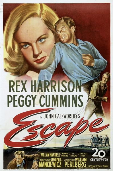 Escape (1948) Joseph L. Mankiewicz, Rex Harrison, Peggy Cummins, William Hartnell, Film-Noir, Thriller
