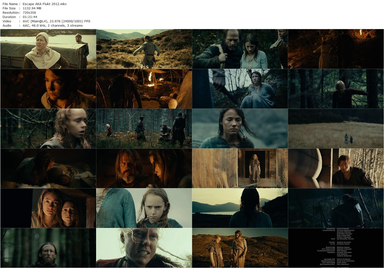 Escape AKA Flukt (2012) Roar Uthaug, Isabel Christine Andreasen, Ingrid Bolsø Berdal, Milla Olin-poster