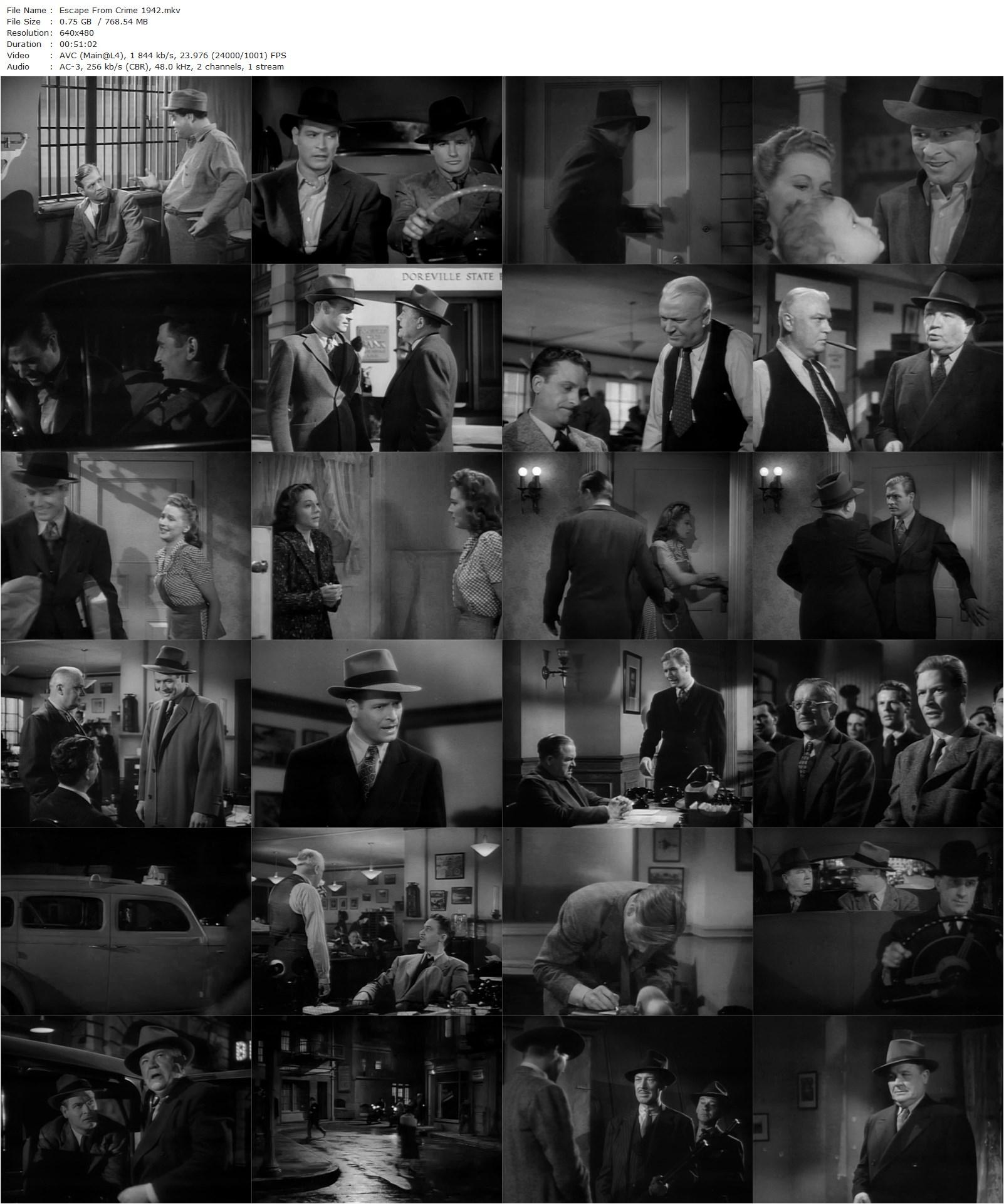 Escape from Crime (1942) D. Ross Lederman, Richard Travis, Julie Bishop, Jackie Gleason-poster