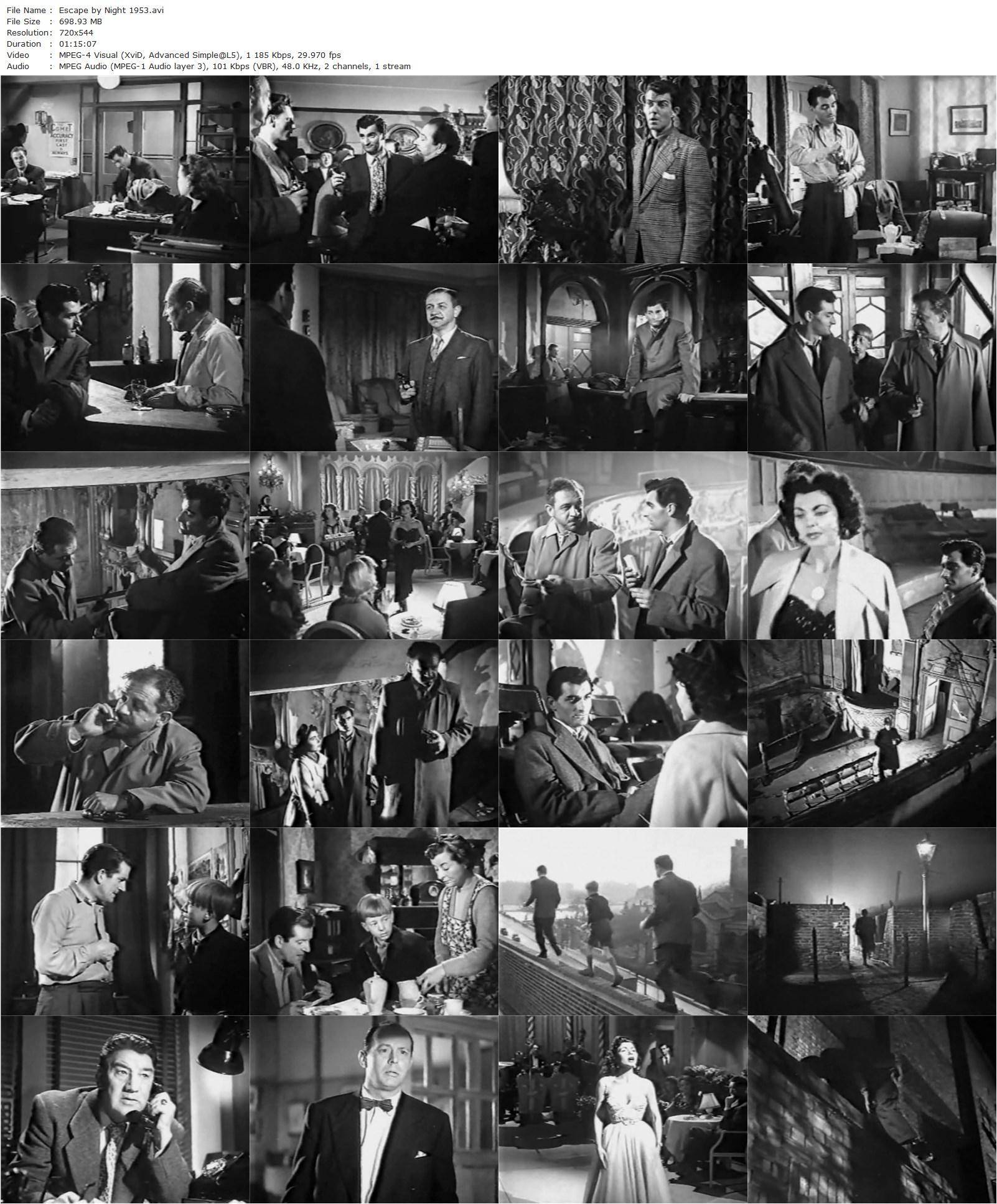 Escape by Night (1953) John Gilling, Bonar Colleano, Andrew Ray, Sidney James-poster