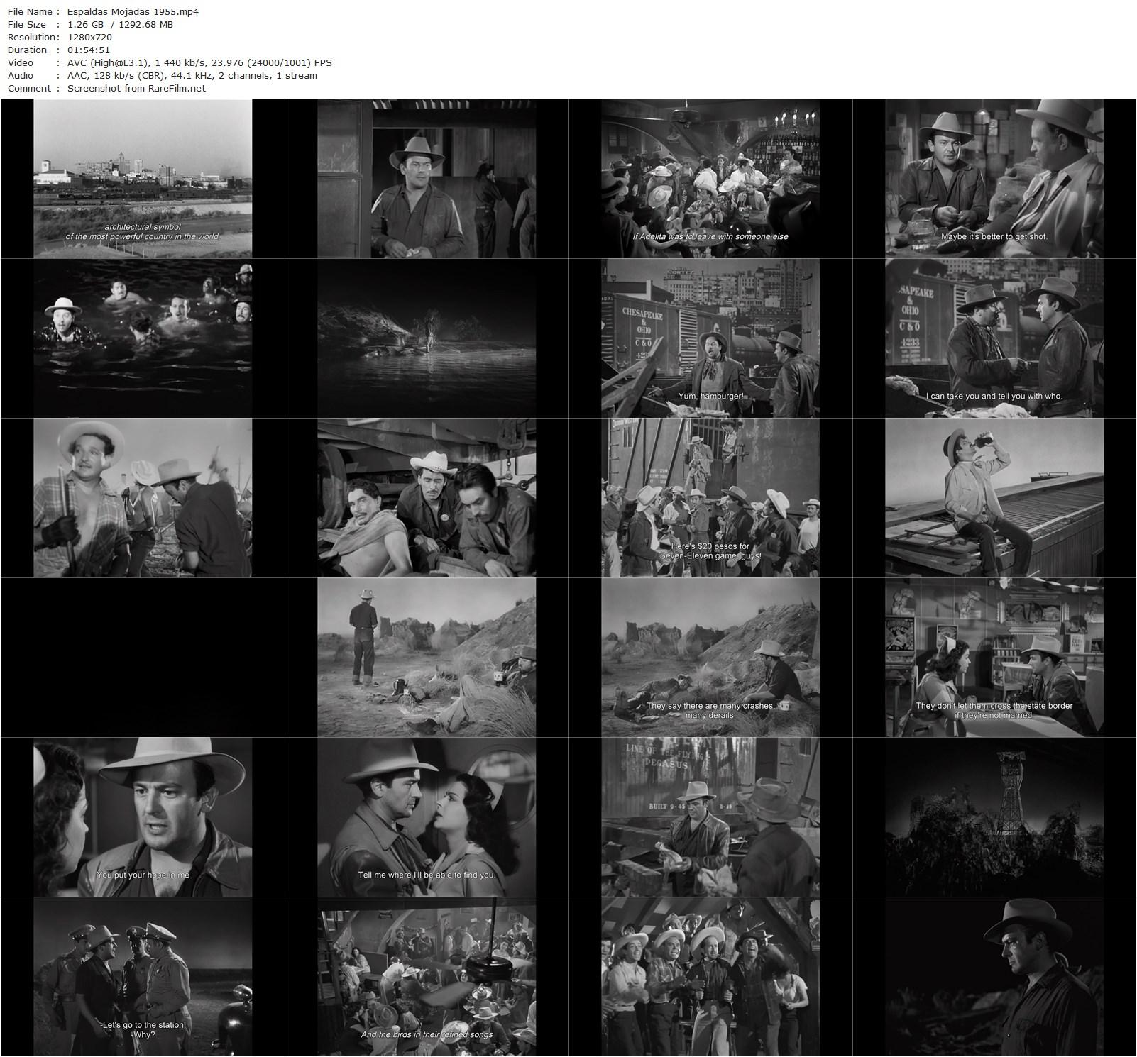 Espaldas mojadas / Wetbacks (1955) Alejandro Galindo, David Silva, Víctor Parra, Martha Valdés-poster