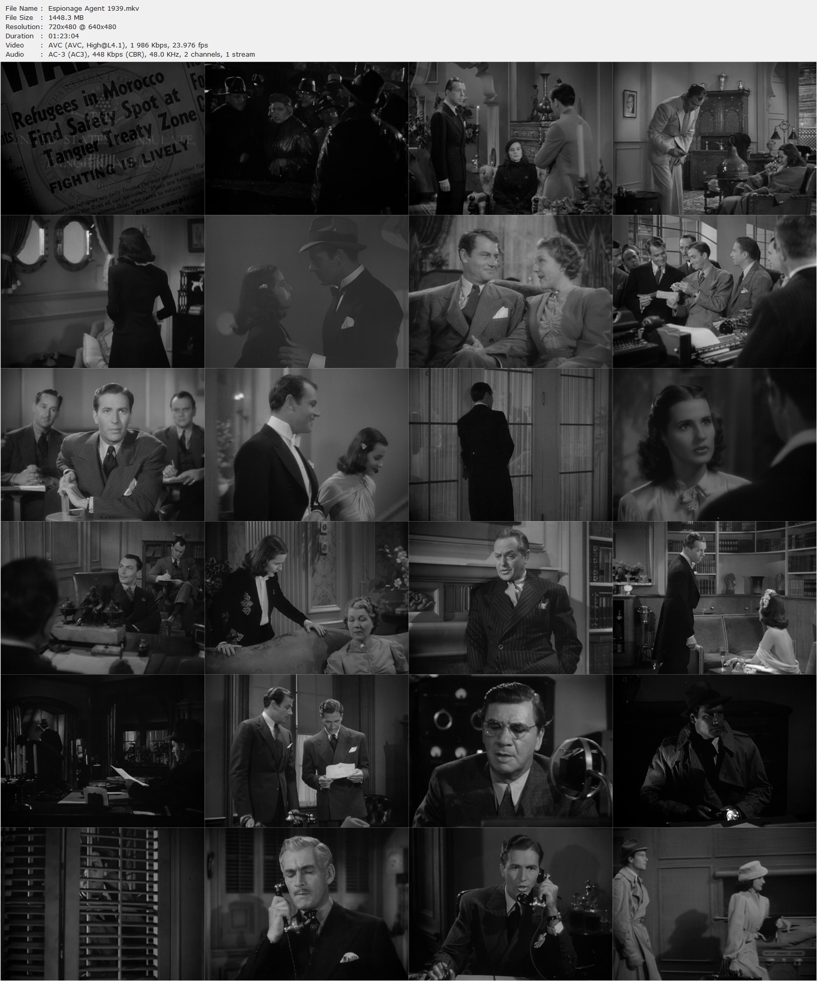 Espionage Agent (1939) Lloyd Bacon, Joel McCrea, Brenda Marshall, Jeffrey Lynn-poster