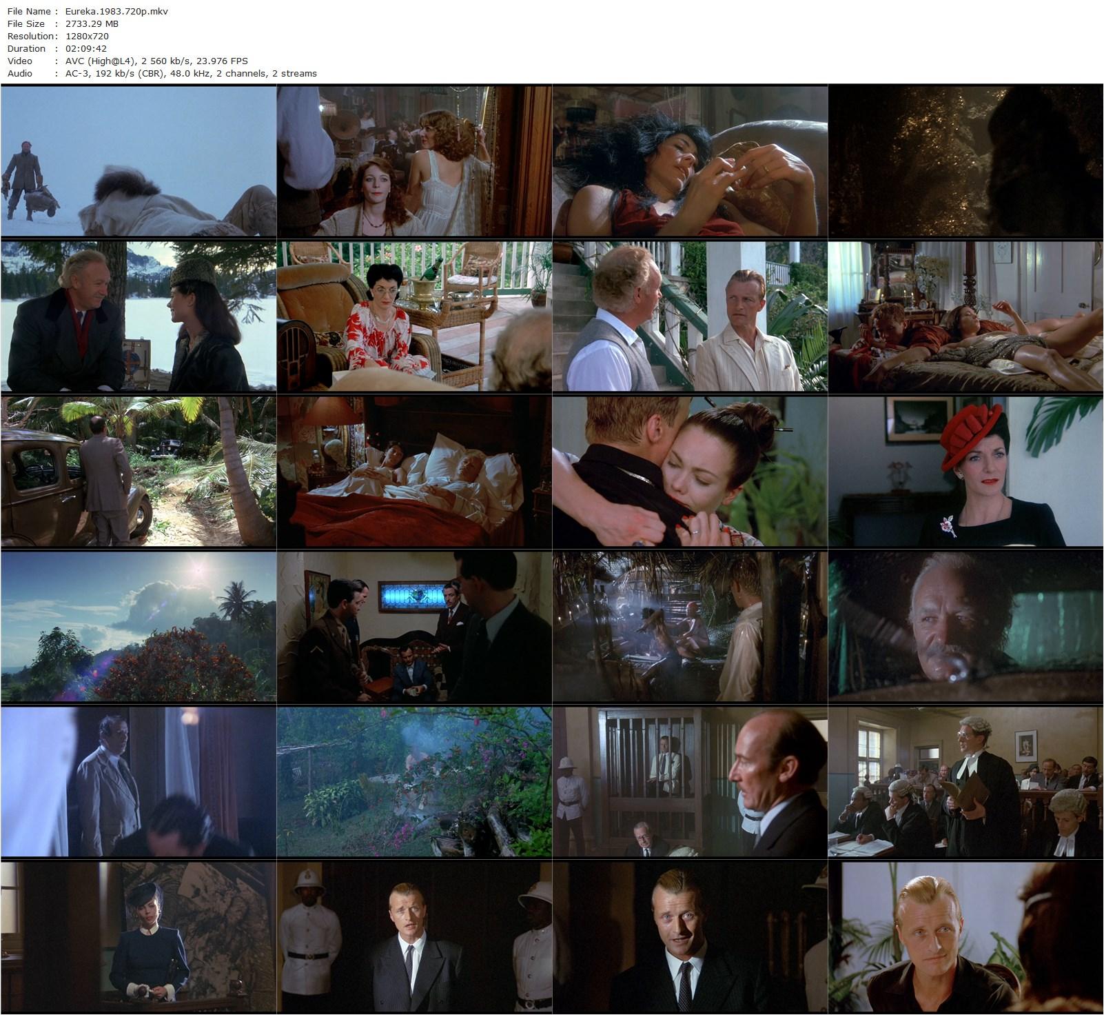 Eureka (1983) Nicolas Roeg, Gene Hackman, Theresa Russell, Rutger Hauer-poster