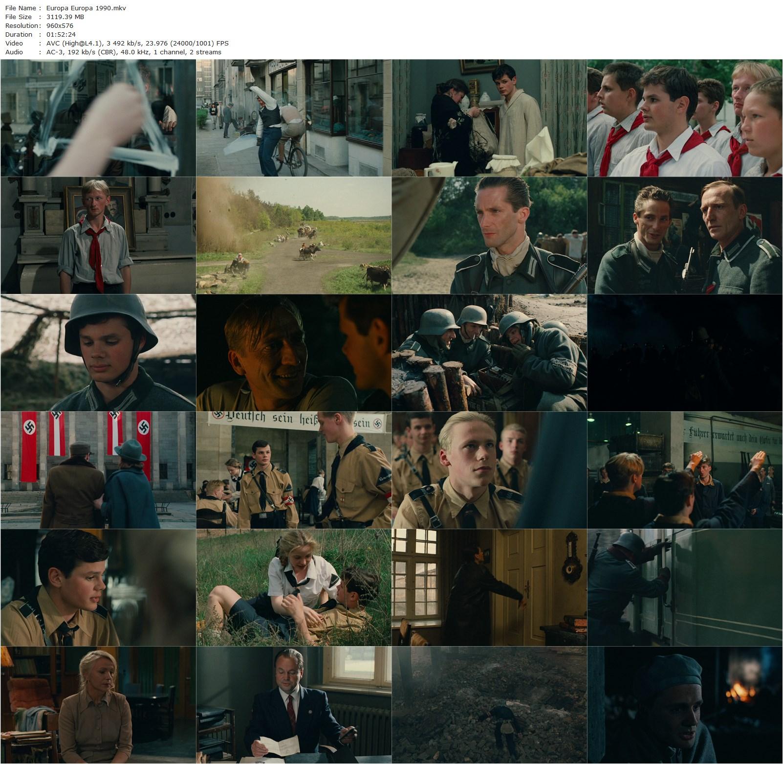 Europa Europa (1990) Agnieszka Holland, Solomon Perel, Marco Hofschneider, René Hofschneider-poster