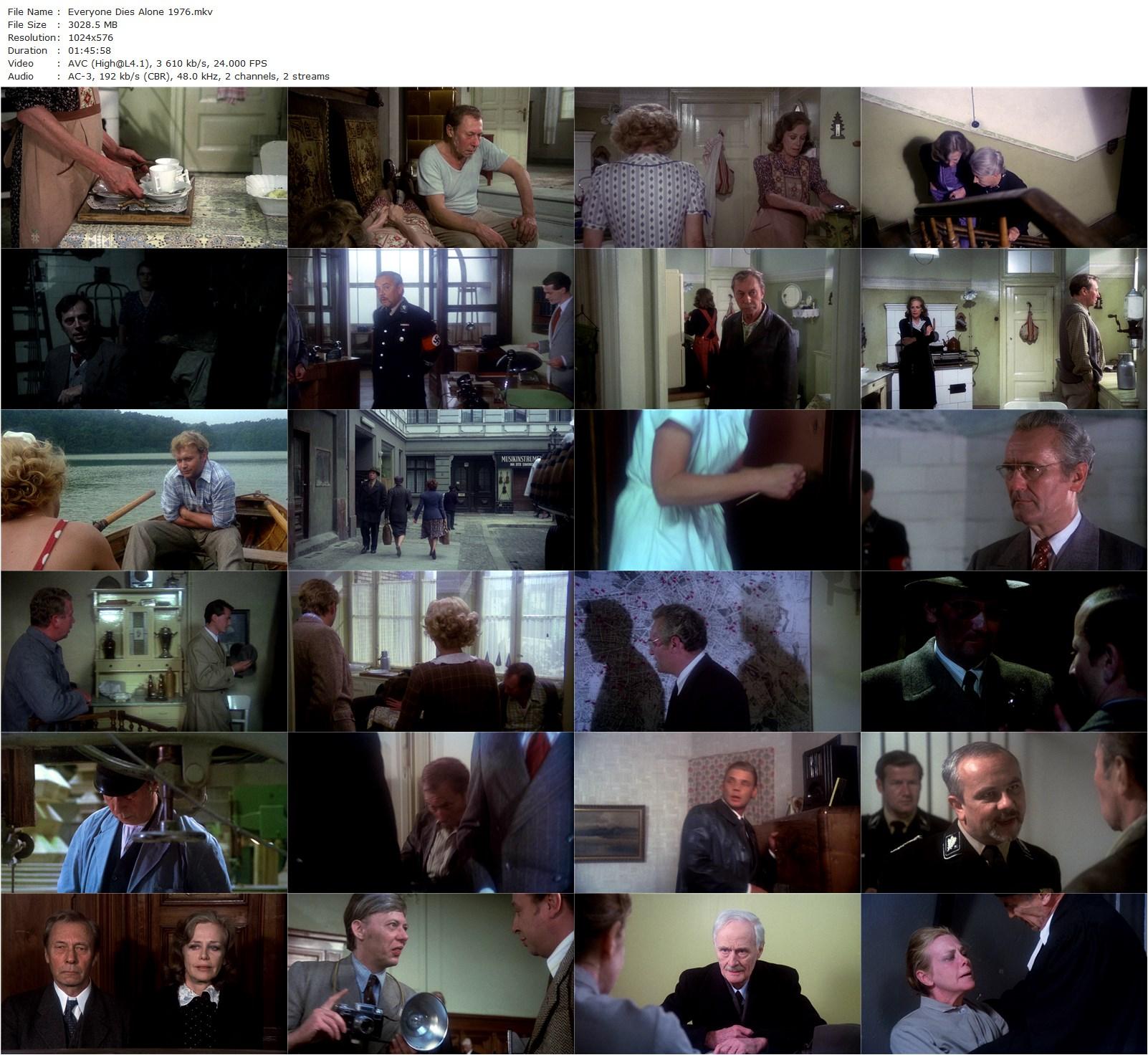 Everyone Dies Alone AKA Jeder stirbt für sich allein (1976) Alfred Vohrer, Hildegard Knef, Carl Raddatz, Sylvia Manas-poster