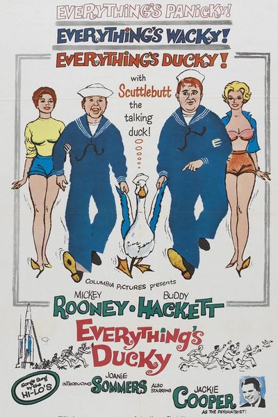 Everything’s Ducky (1961) Don Taylor, Mickey Rooney, Buddy Hackett, Jackie Cooper, Comedy, Fantasy